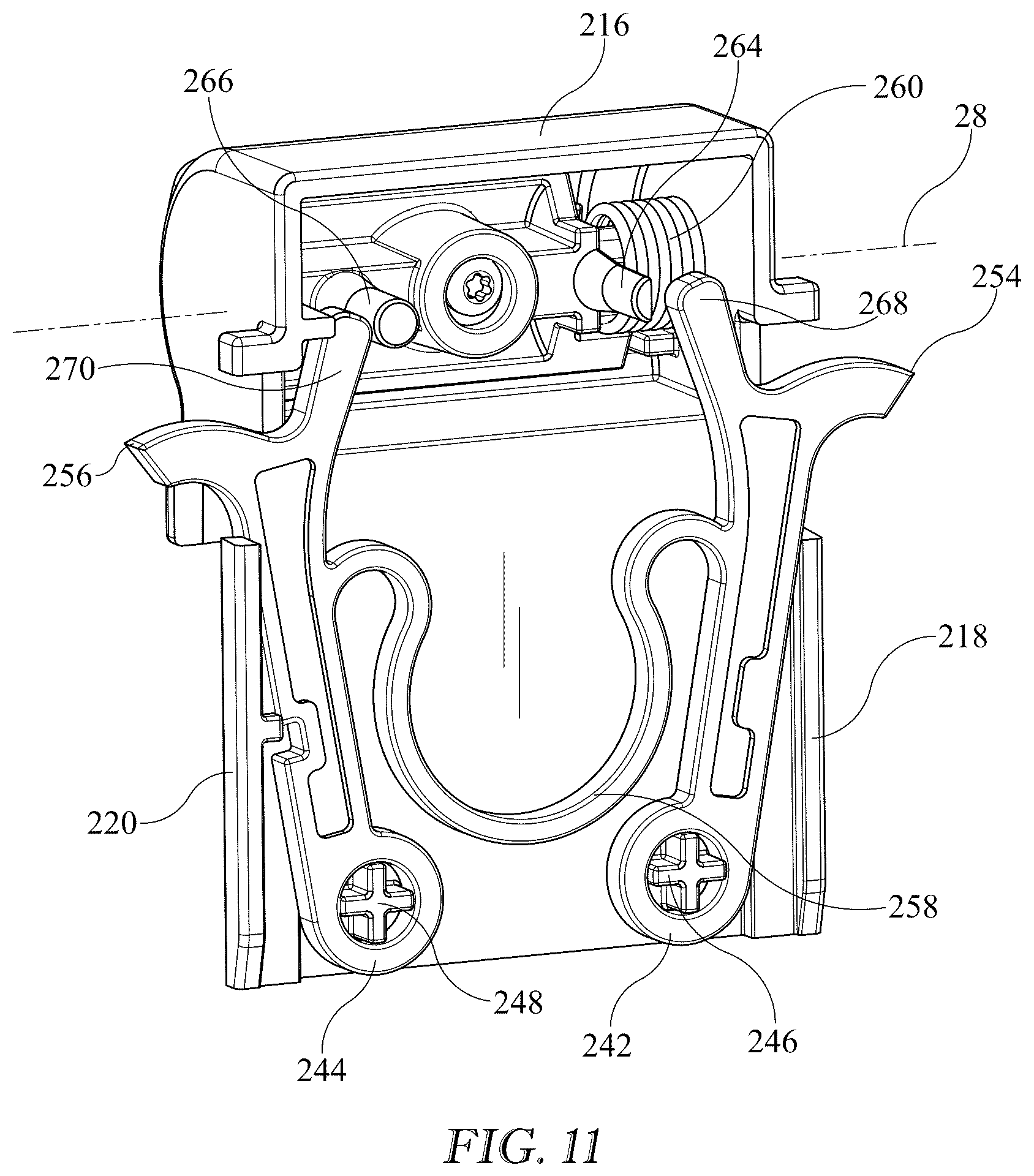 Patent US12350209 Figure 10 – Patient bed user interface having a dead front portion