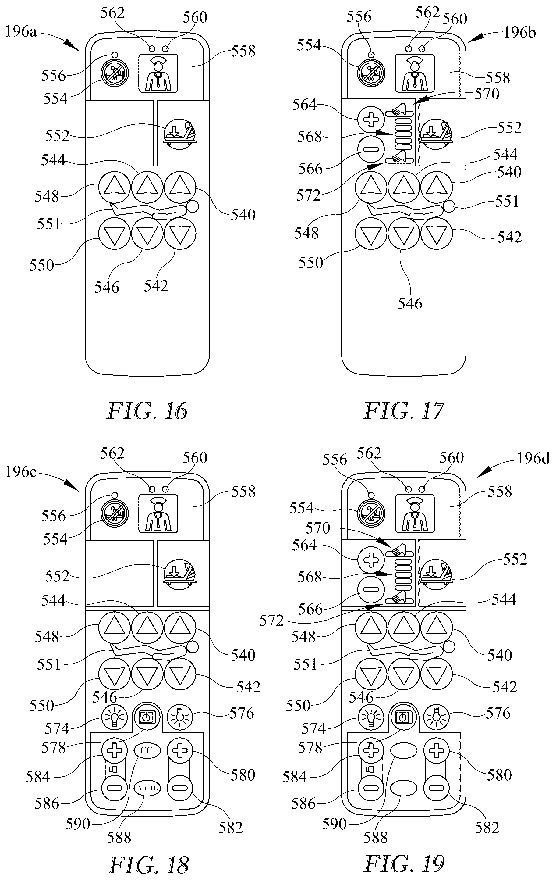 Patent US12350209 Figure 15 – Patient bed user interface having a dead front portion