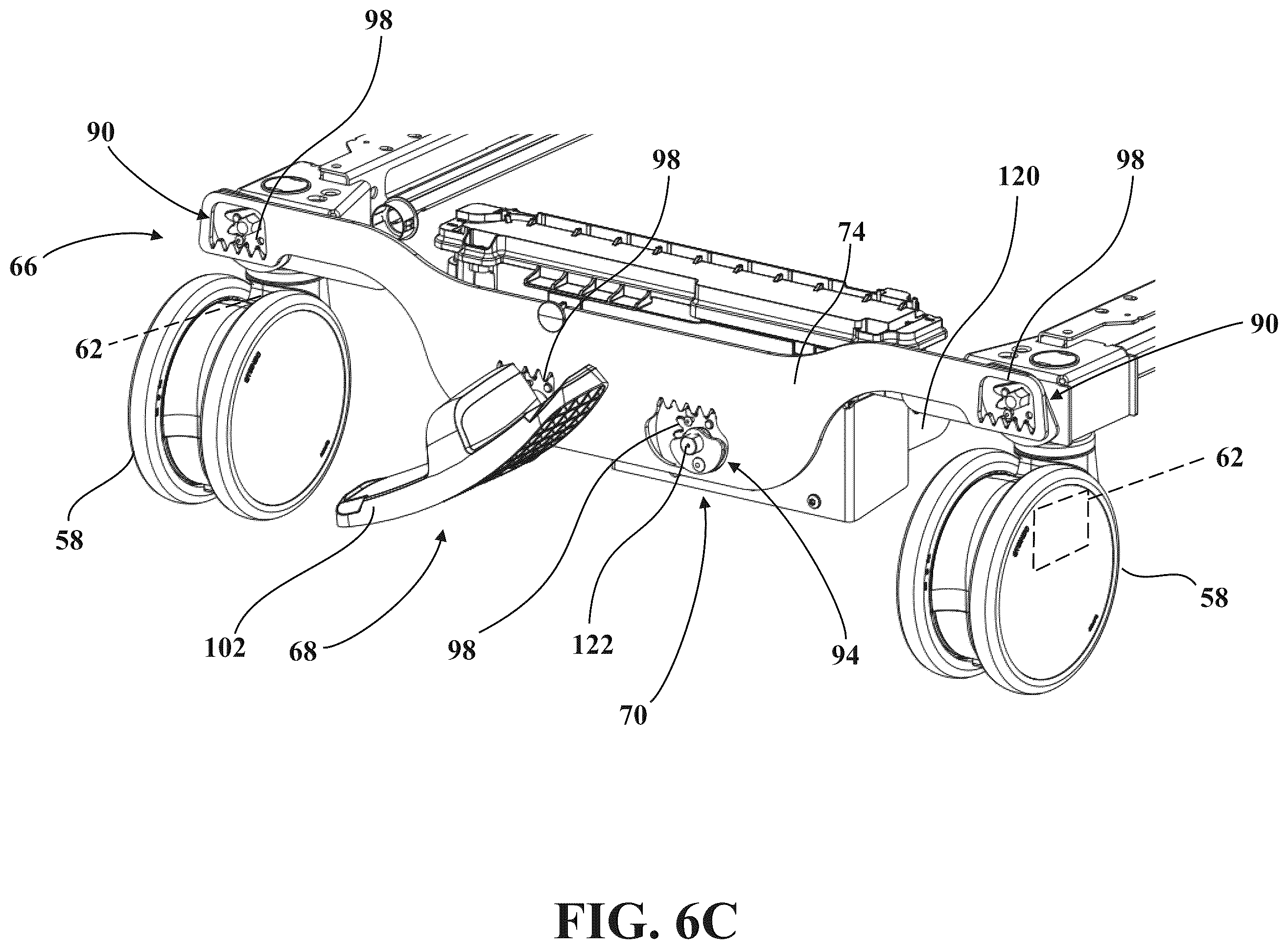 Patent US12350212 Figure 10 – Patient transport apparatus with electro-mechanical braking input hold circuit