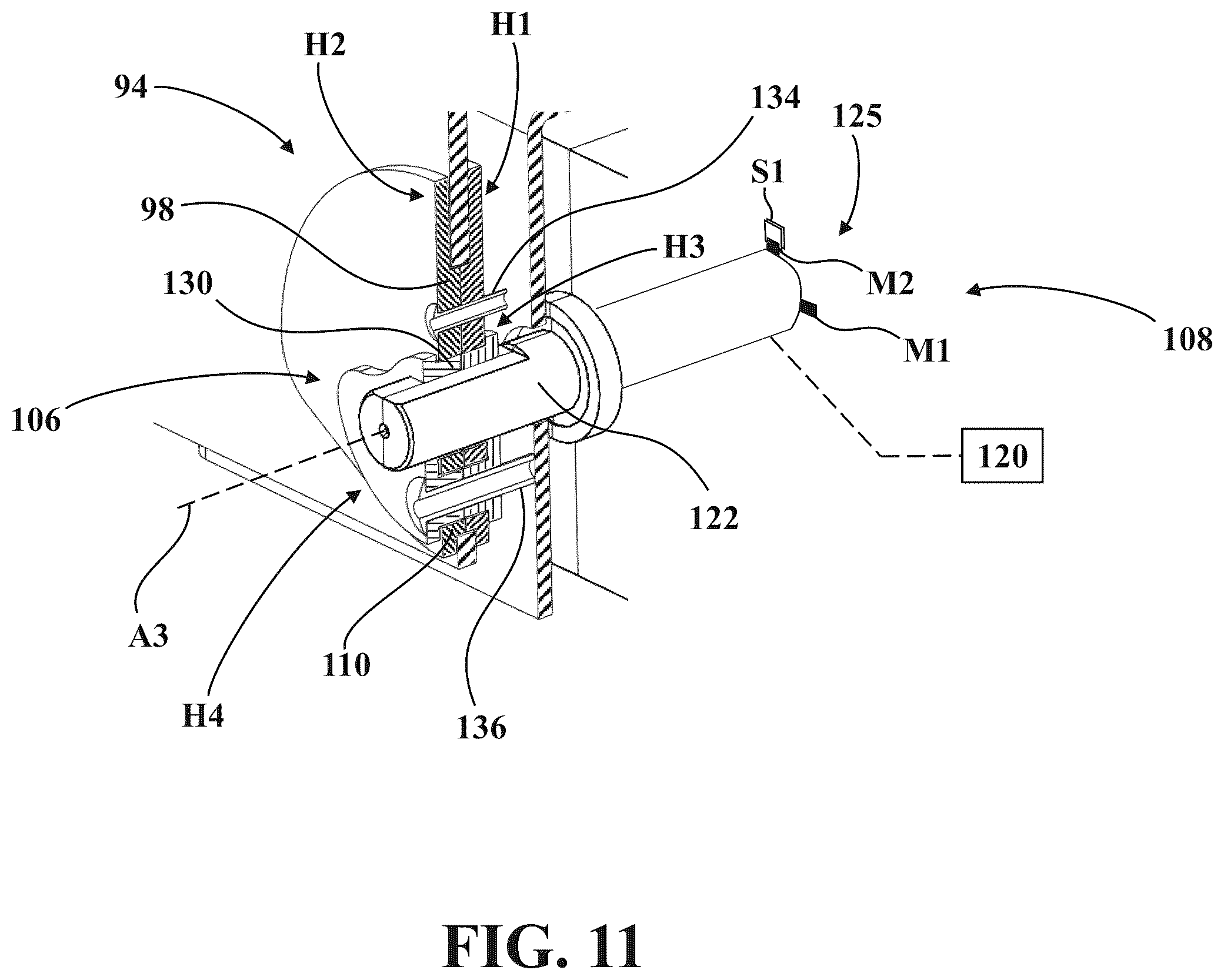 Patent US12350212 Figure 16 – Patient transport apparatus with electro-mechanical braking input hold circuit