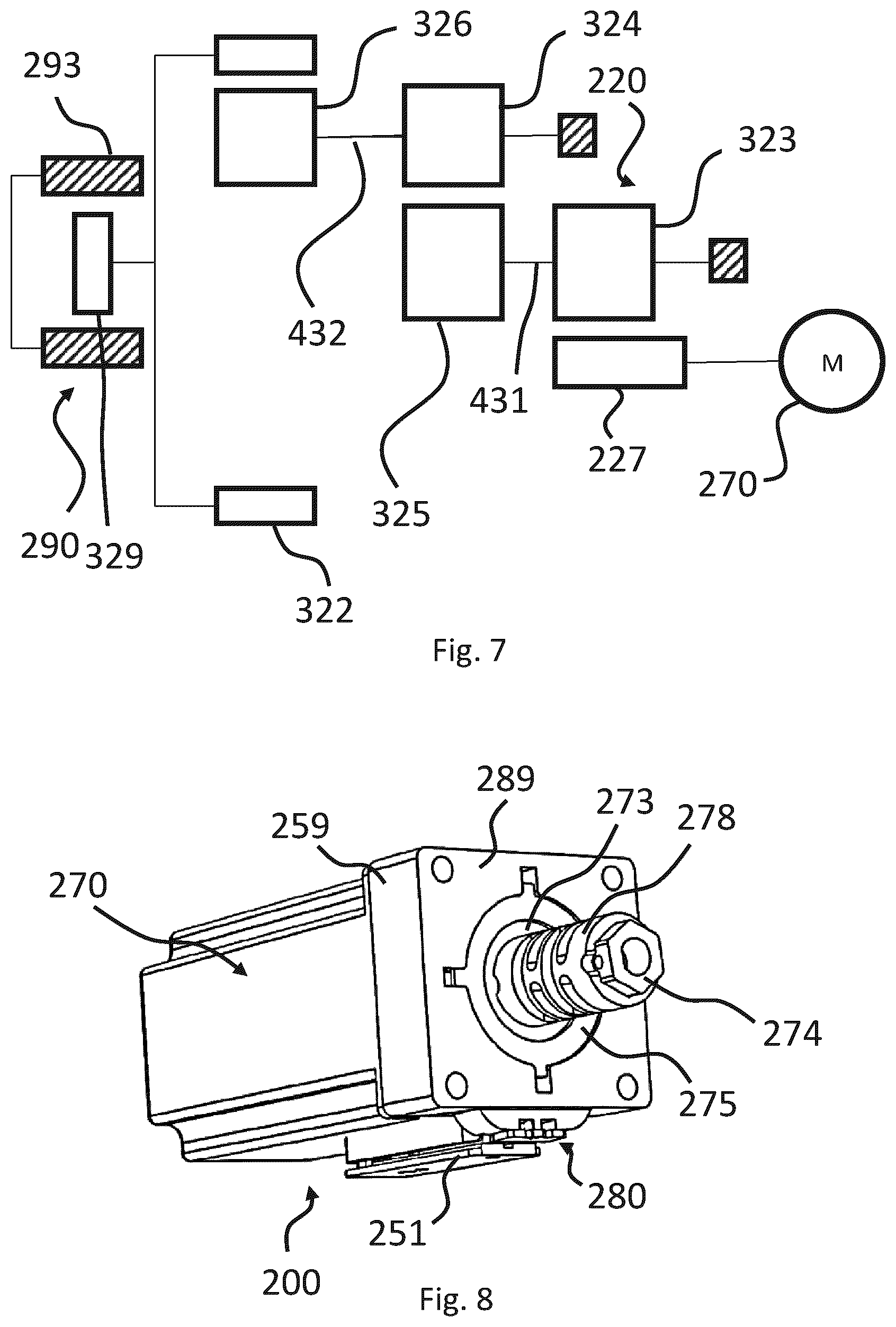 Patent US12350214 Figure 7 – Drive system for patient lift