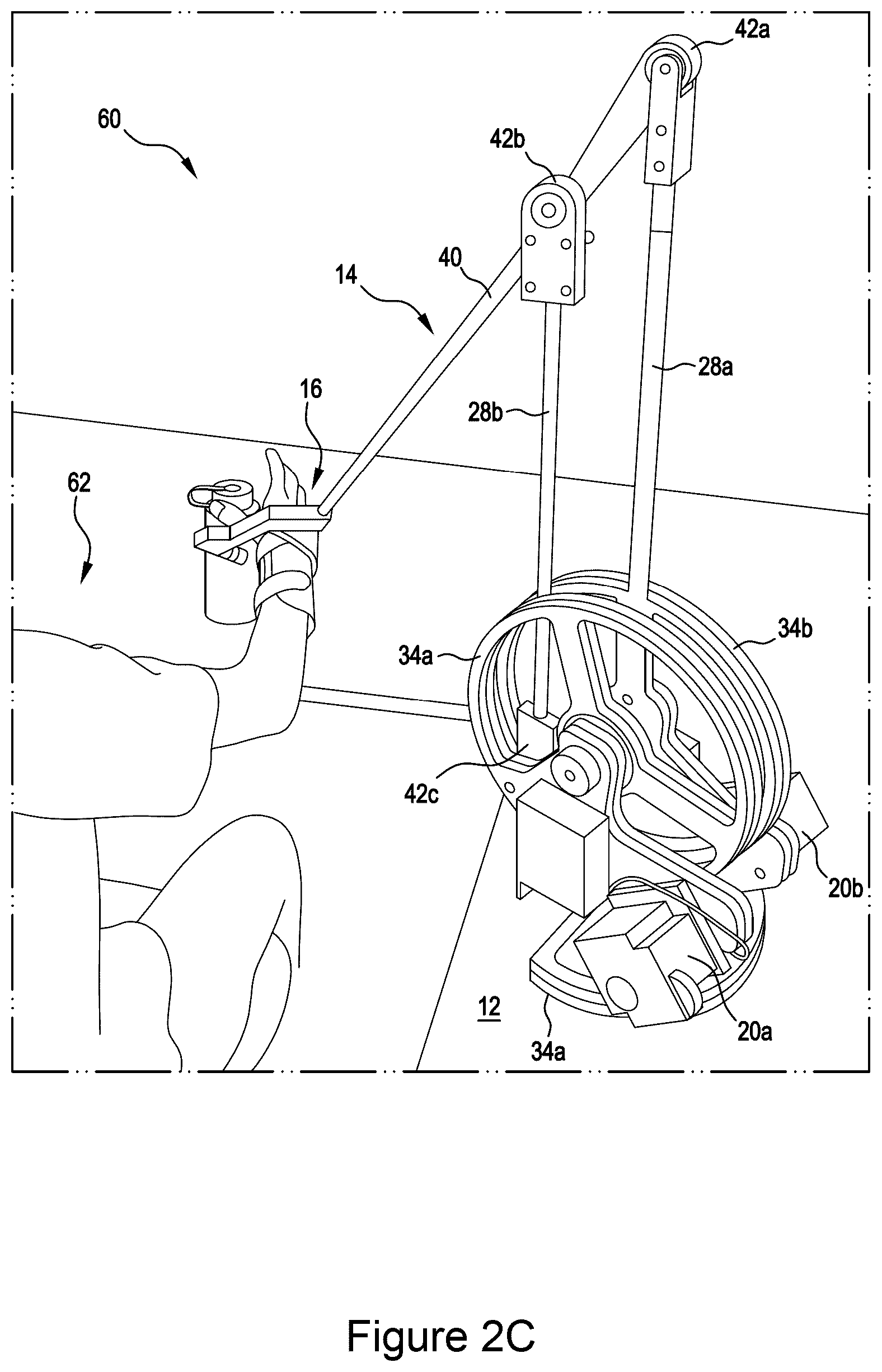 Patent US12350215 Figure 5 – Electromechanical robotic manipulandum device