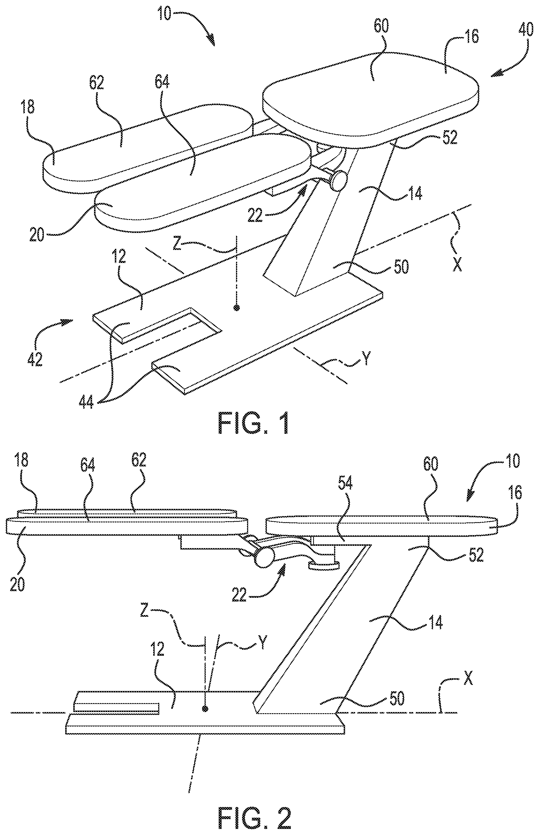 Patent US12350216 — Stretching table — Figure 1