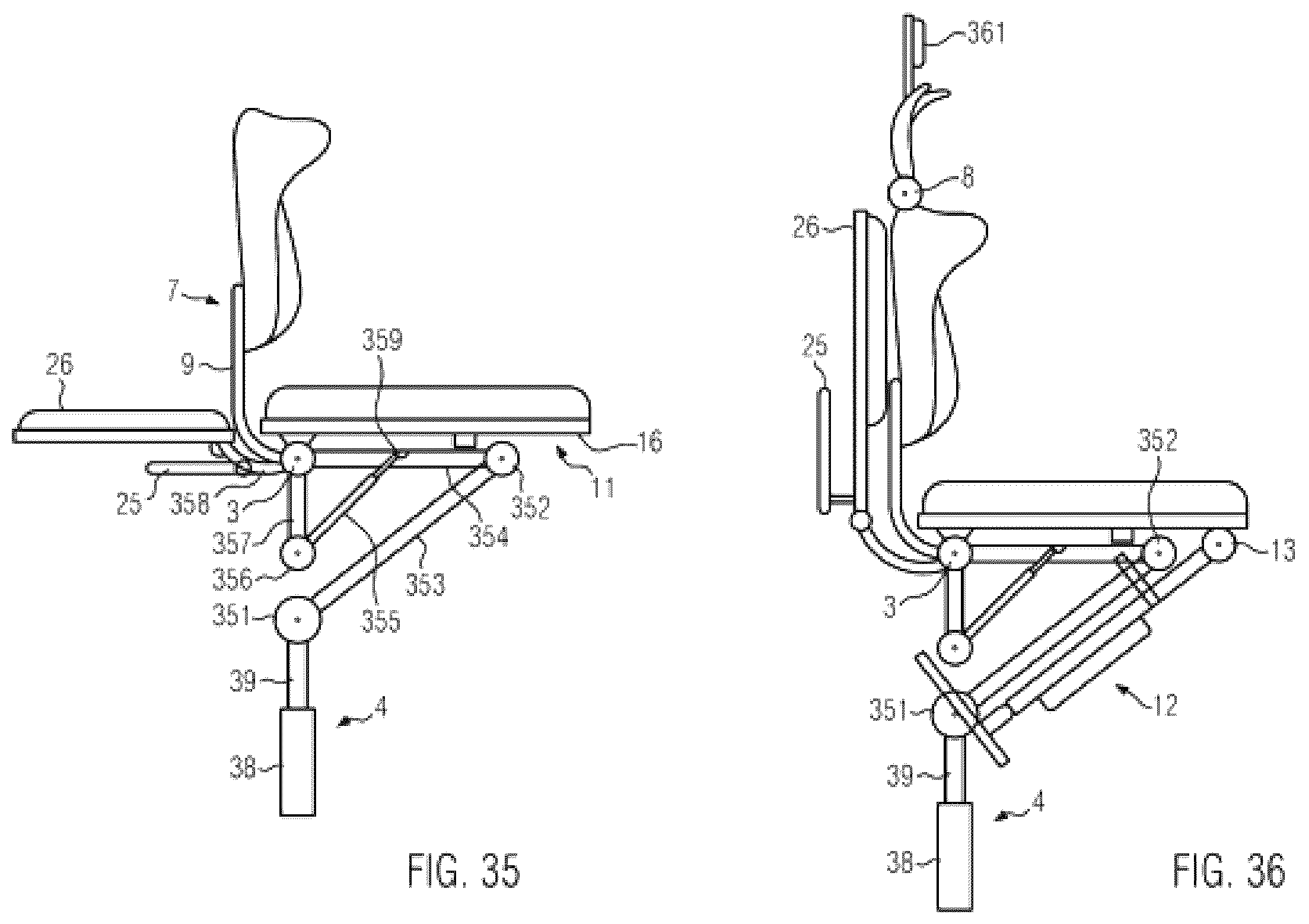 Patent US12350217 Figure 14 – Chair, pressing device