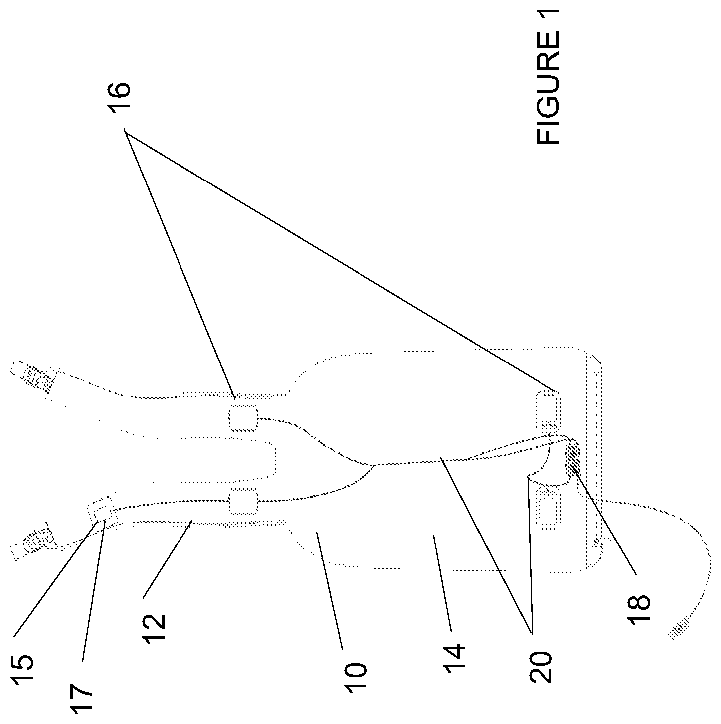 Patent US12350223 Figure 1 – Massage apparatus system