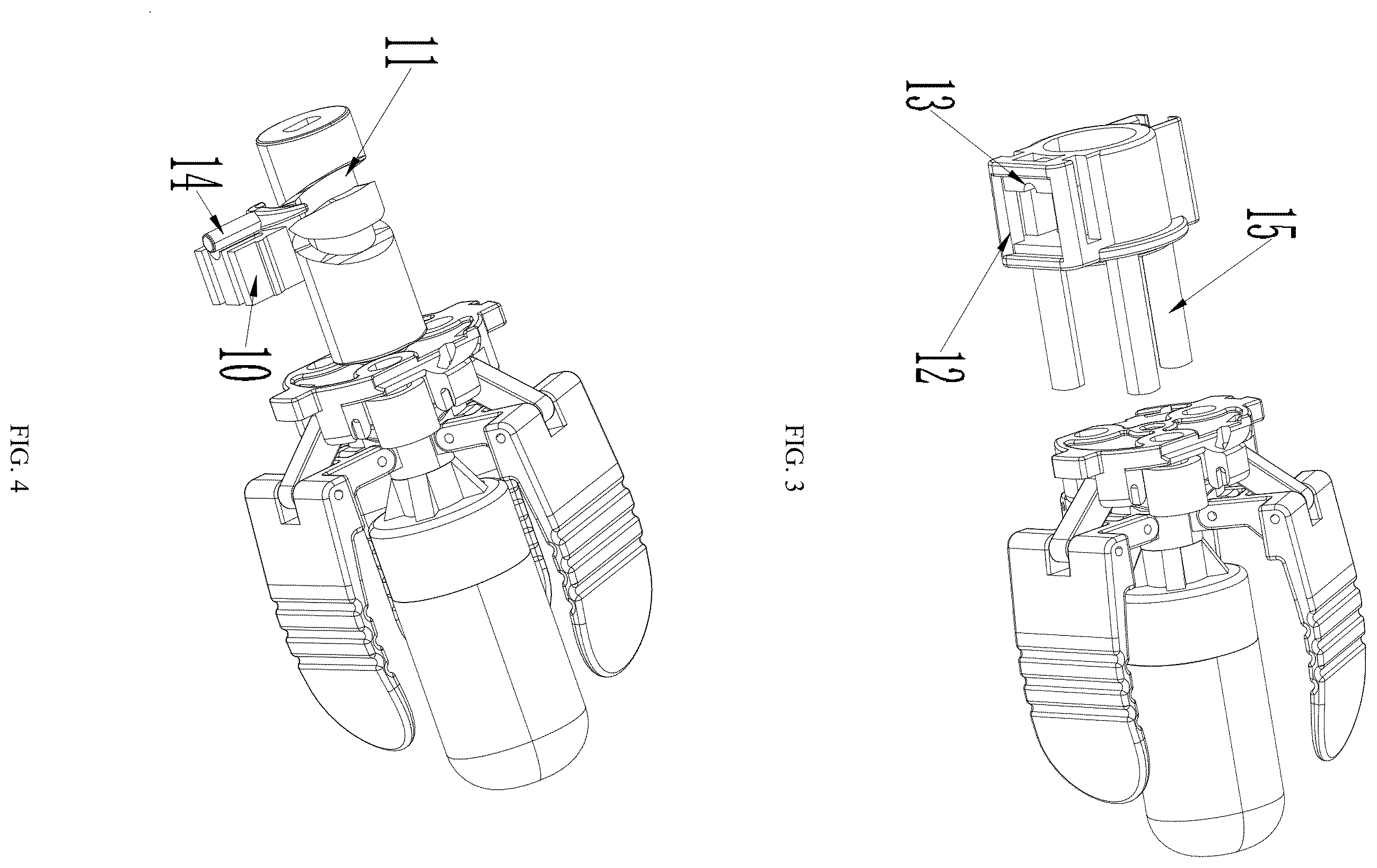Patent US12350224 Figure 2 – Massager with telescopic opening and closing structure