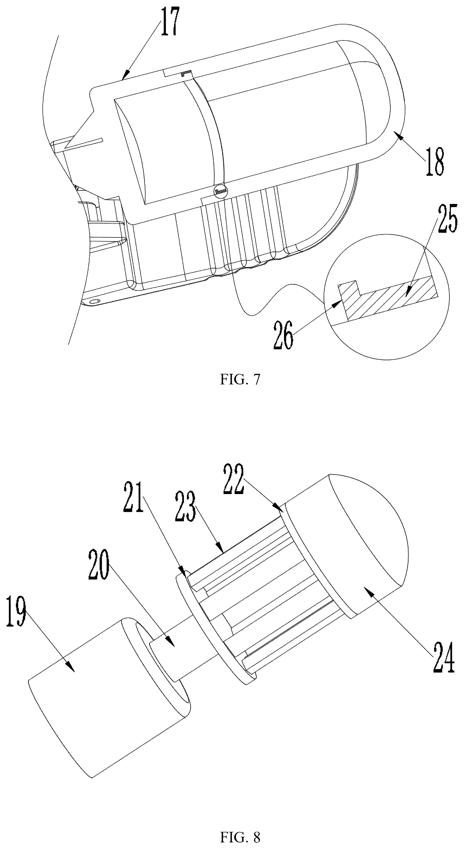 Patent US12350224 Figure 4 – Massager with telescopic opening and closing structure