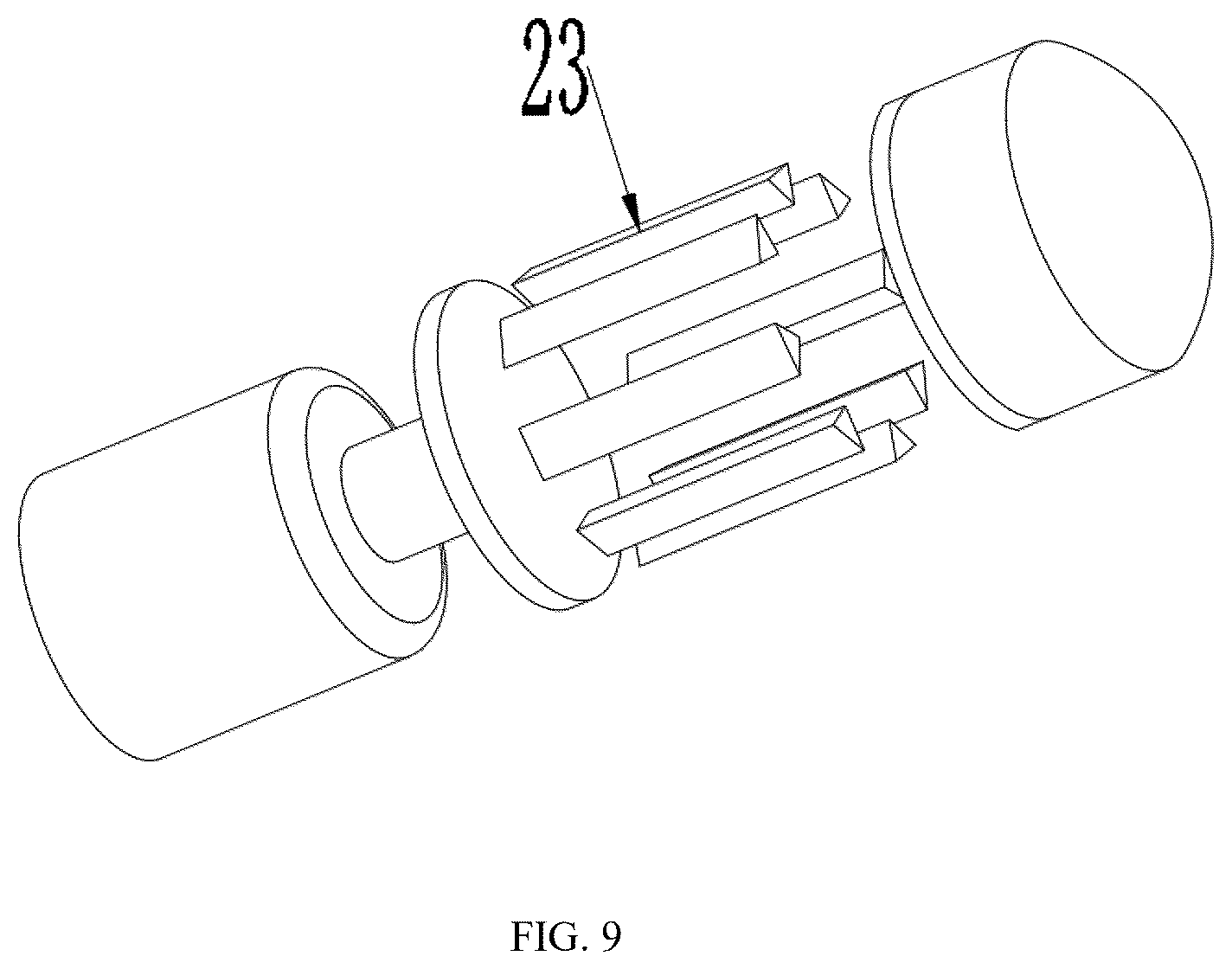 Patent US12350224 Figure 5 – Massager with telescopic opening and closing structure