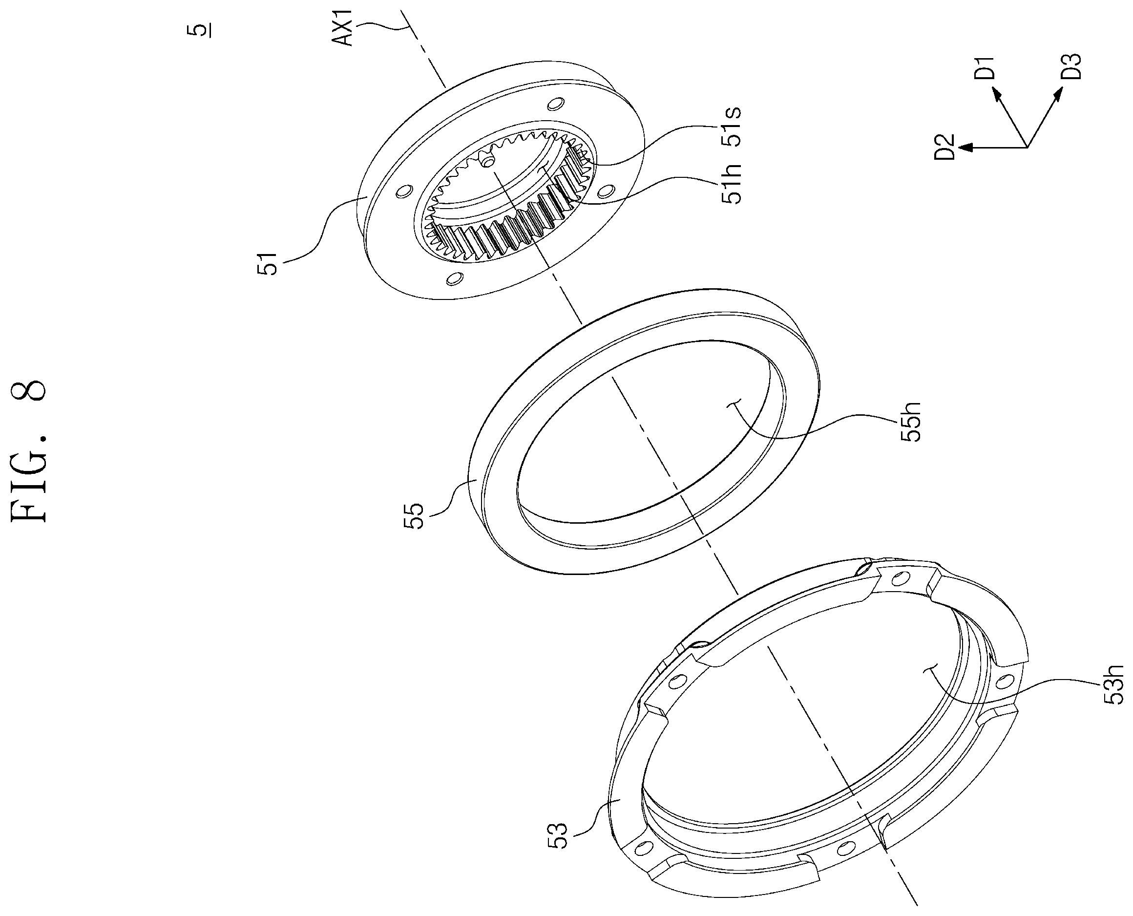 Patent US12350226 Figure 8 – Driving module and motion assist apparatus including the same