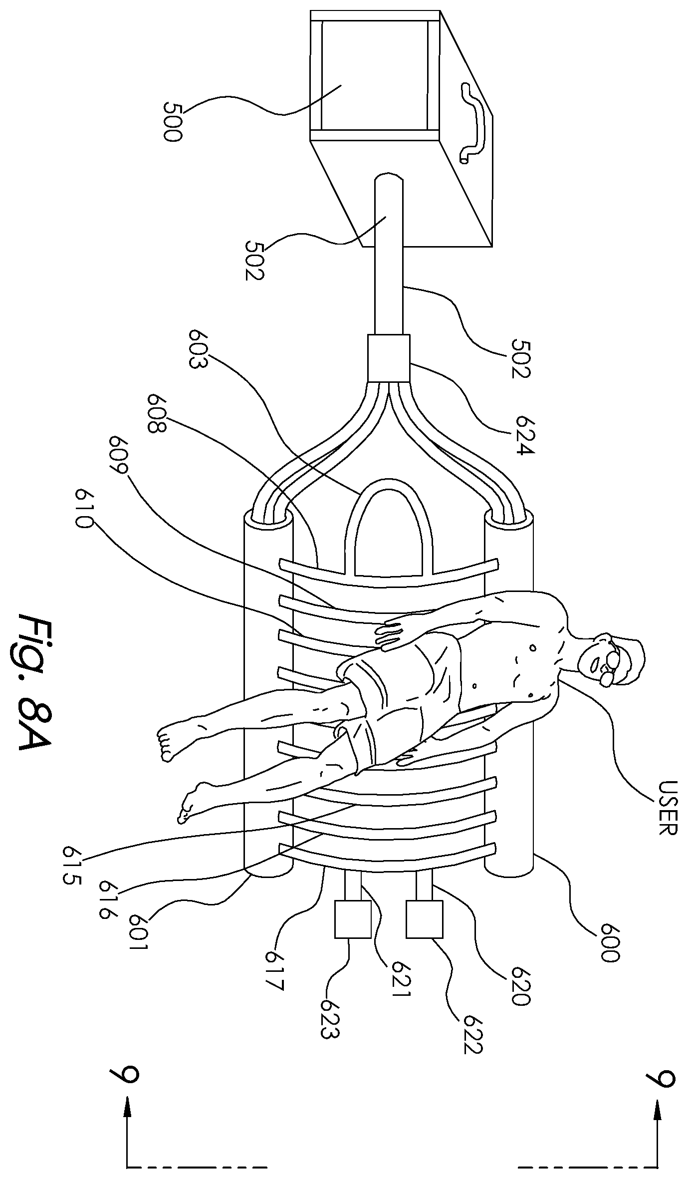 Patent US12350227 Figure 8 – Bubble massage float apparatus and method