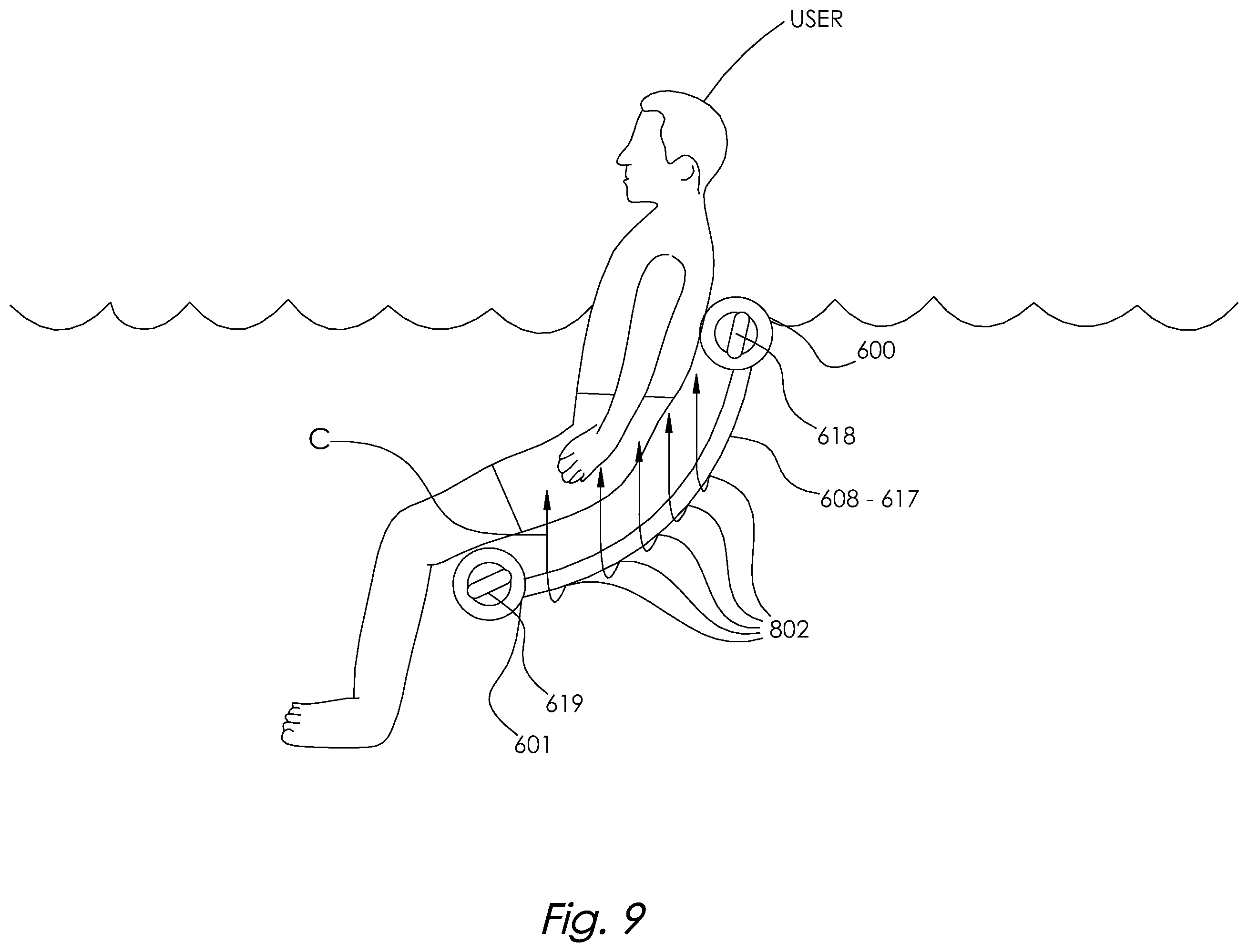 Patent US12350227 Figure 10 – Bubble massage float apparatus and method