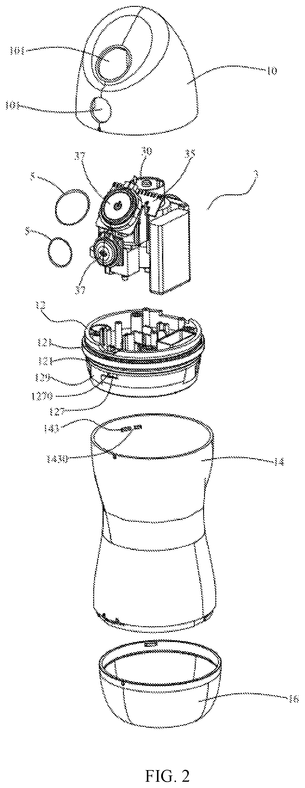 Patent US12350231 Figure 2 – Massager