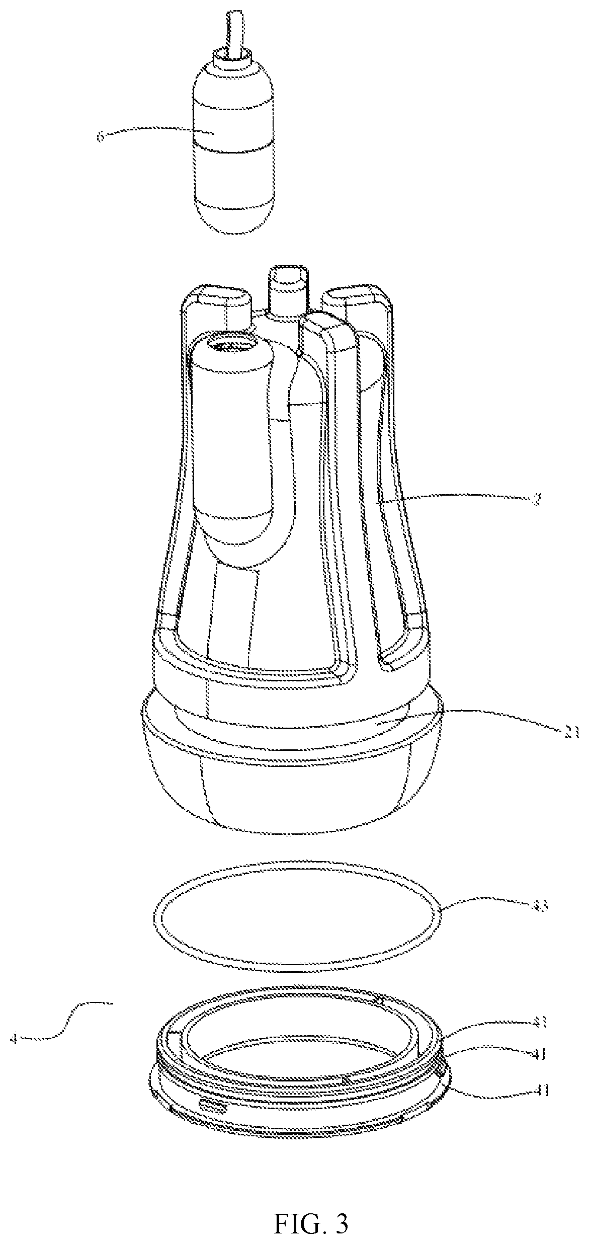 Patent US12350231 Figure 3 – Massager