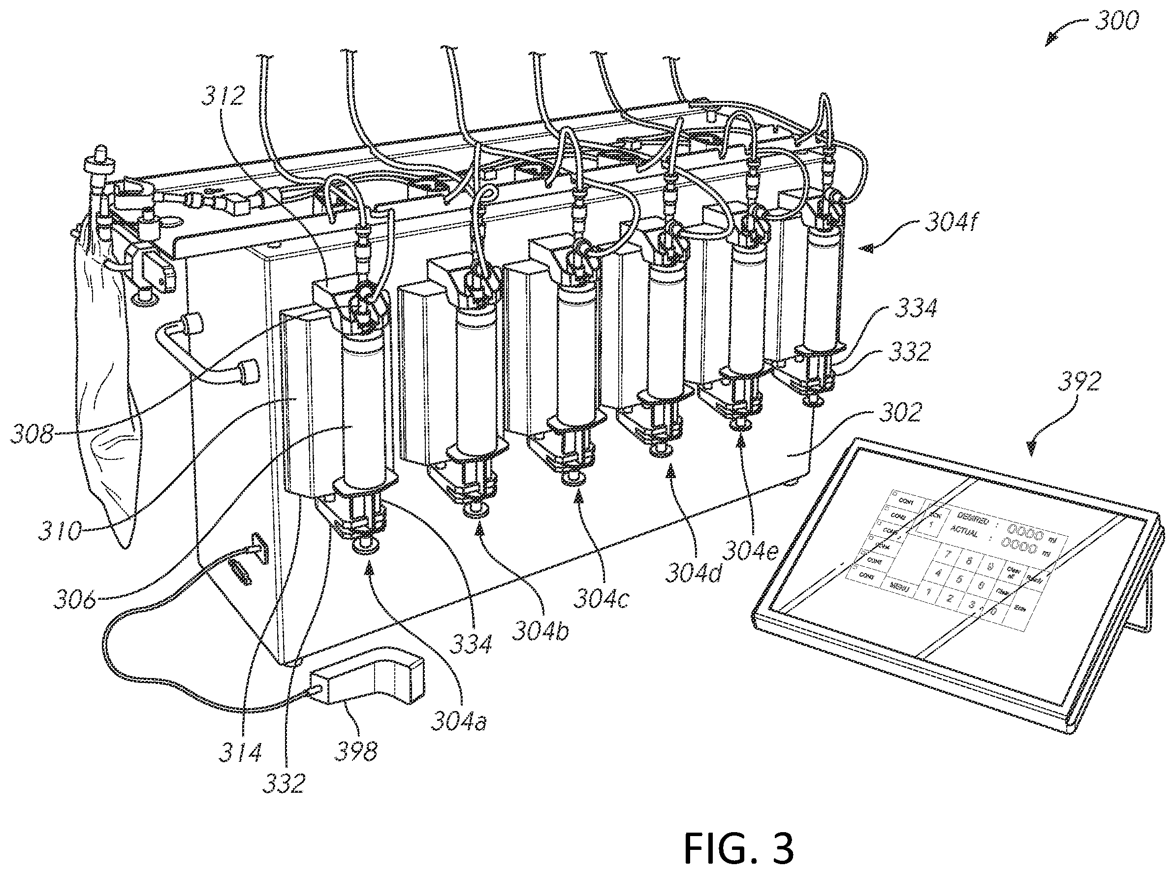 Patent US12350233 Figure 3 – Medical fluid compounding systems with coordinated flow control