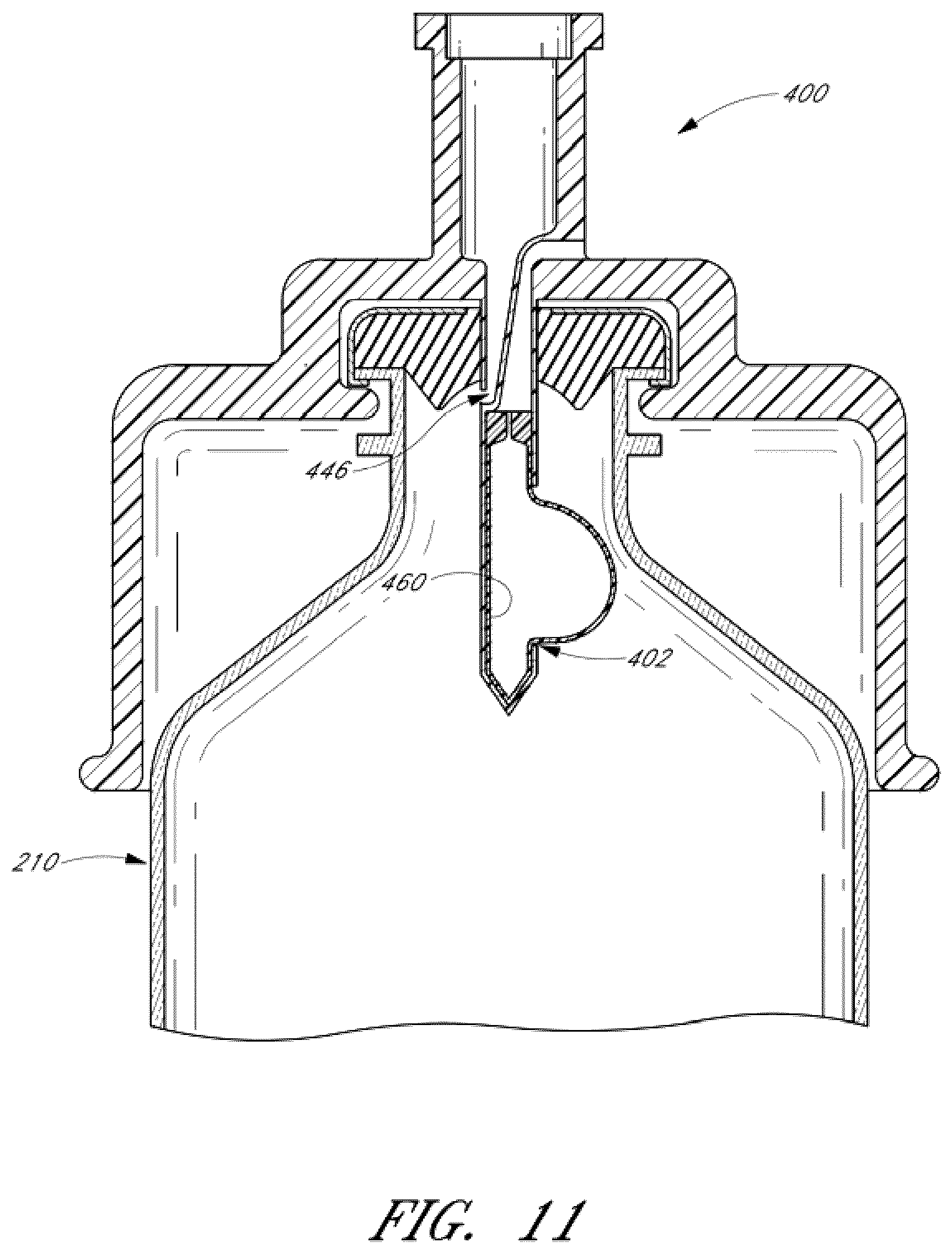 Patent US12350234 Figure 11 – Devices for accessing medicinal fluid from a container
