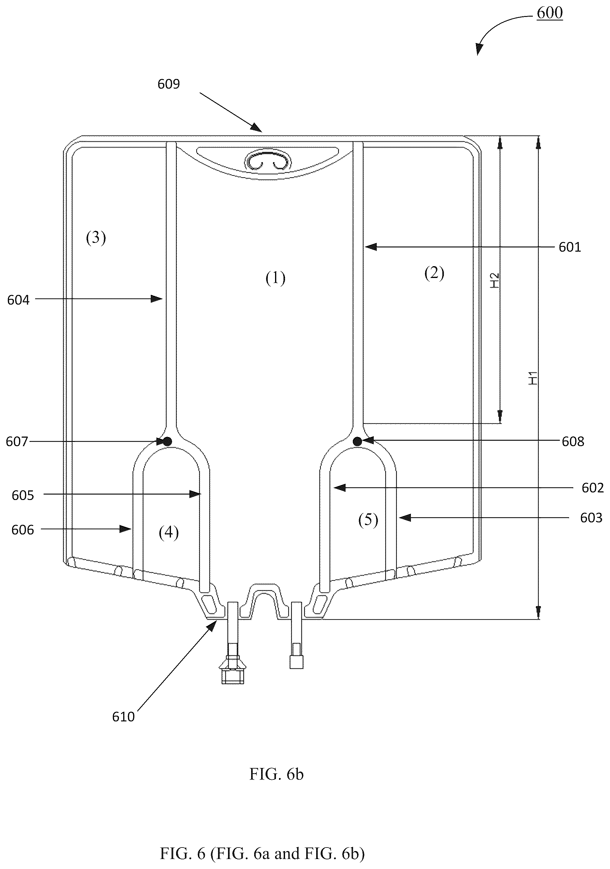 Patent US12350236 Figure 10 – Multi-chamber bag for parenteral nutrition solutions