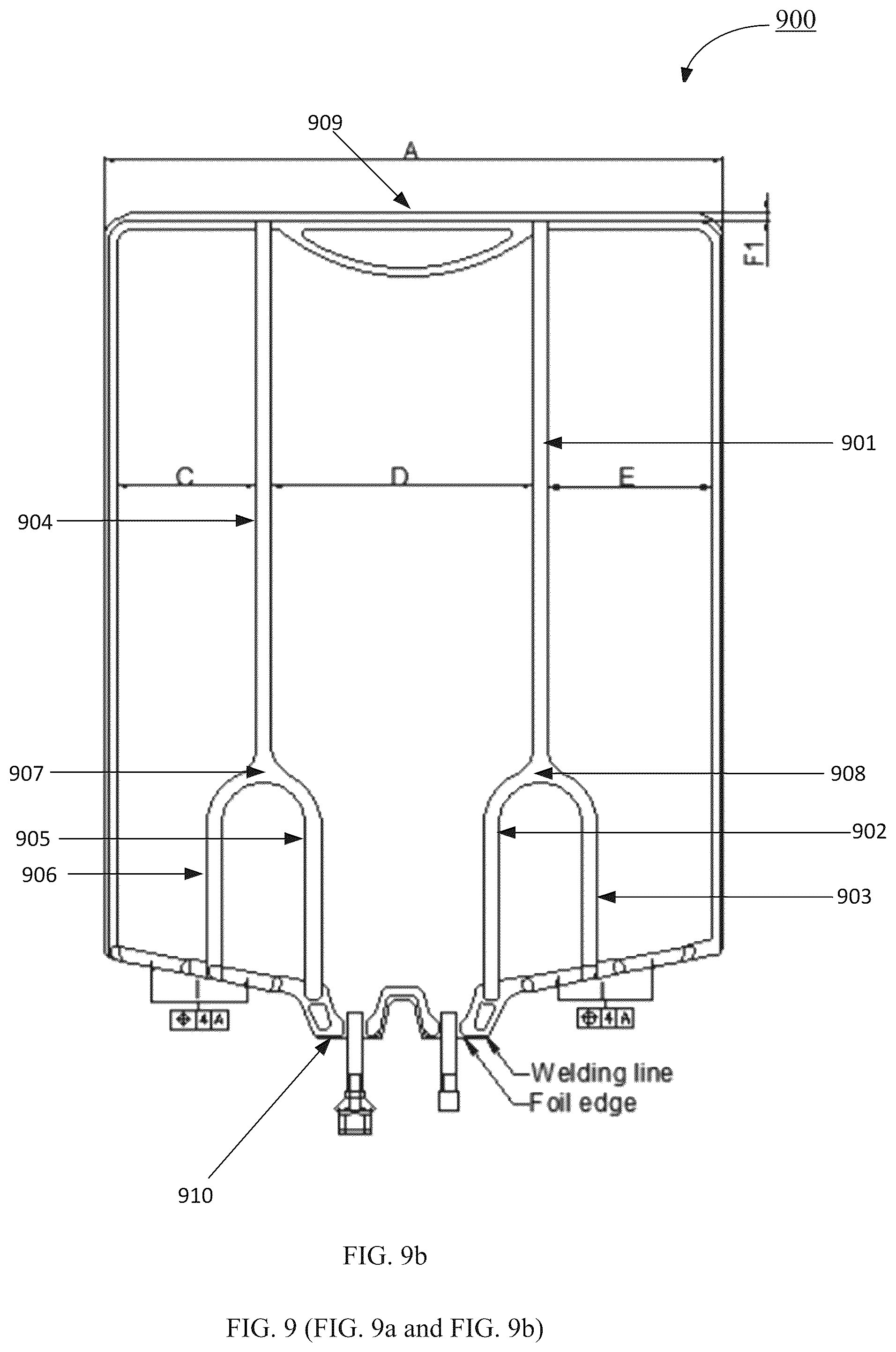 Patent US12350236 Figure 14 – Multi-chamber bag for parenteral nutrition solutions