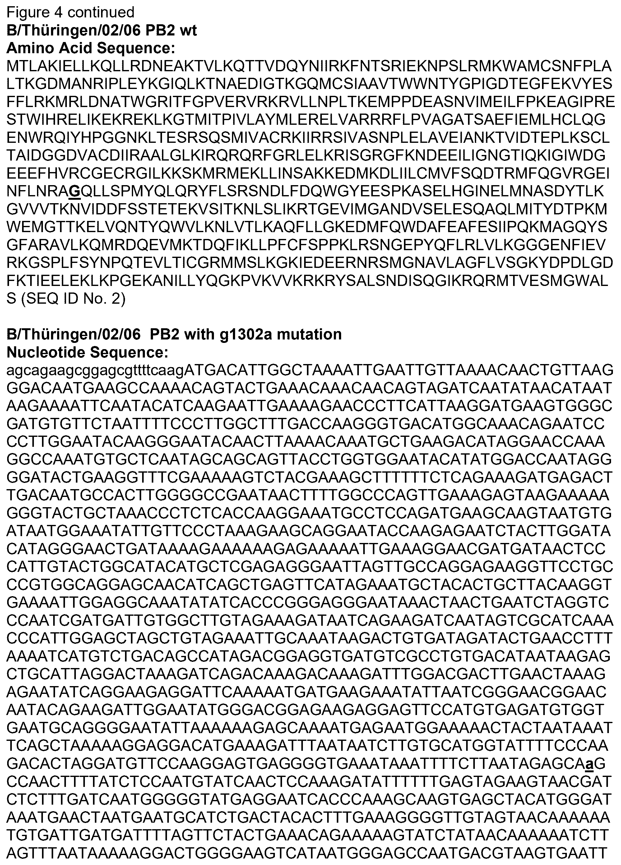 Patent US12350325 Figure 5 – Recombinant high growth rate influenza virus comprising mutations in M1, NS2, and PB2