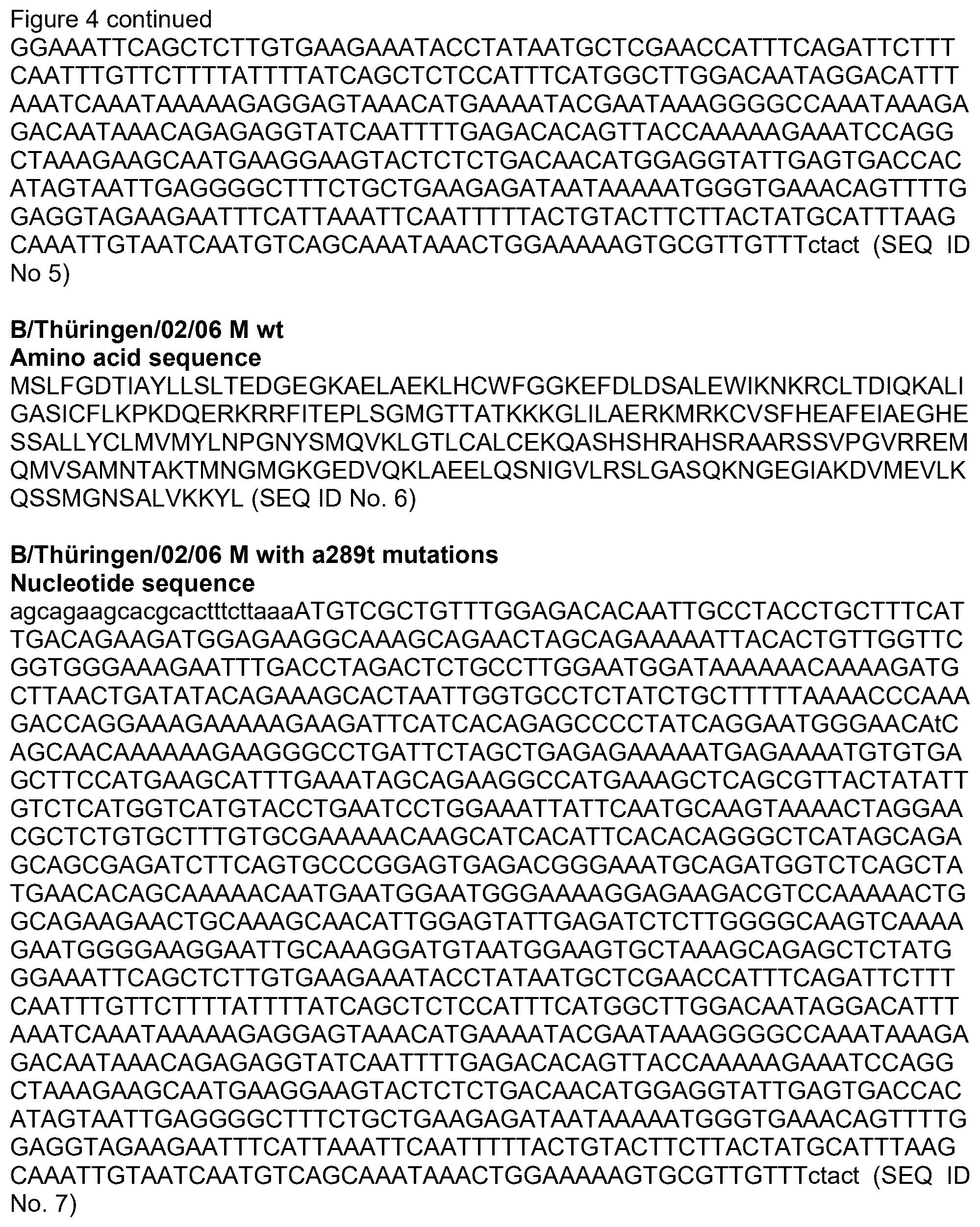 Patent US12350325 Figure 7 – Recombinant high growth rate influenza virus comprising mutations in M1, NS2, and PB2