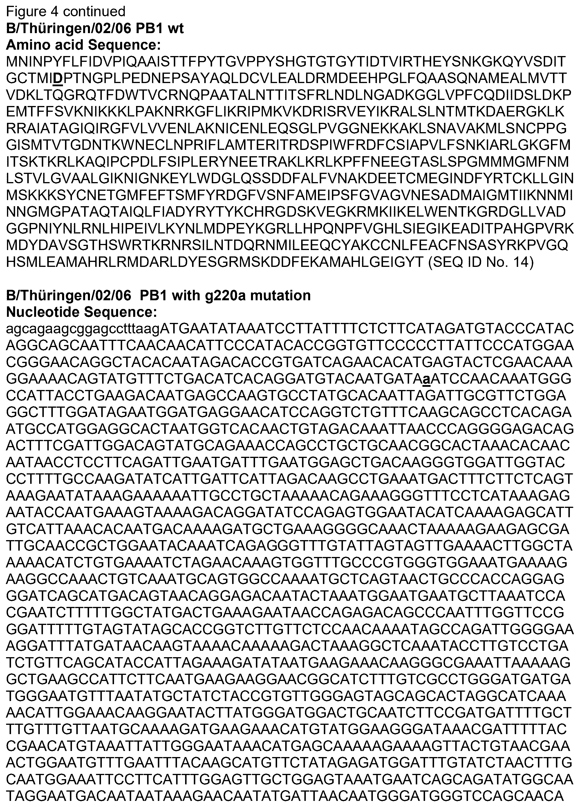 Patent US12350325 Figure 10 – Recombinant high growth rate influenza virus comprising mutations in M1, NS2, and PB2