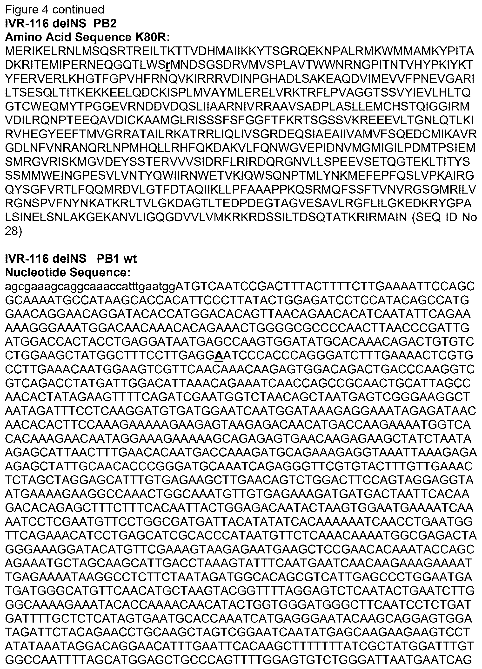 Patent US12350325 Figure 15 – Recombinant high growth rate influenza virus comprising mutations in M1, NS2, and PB2