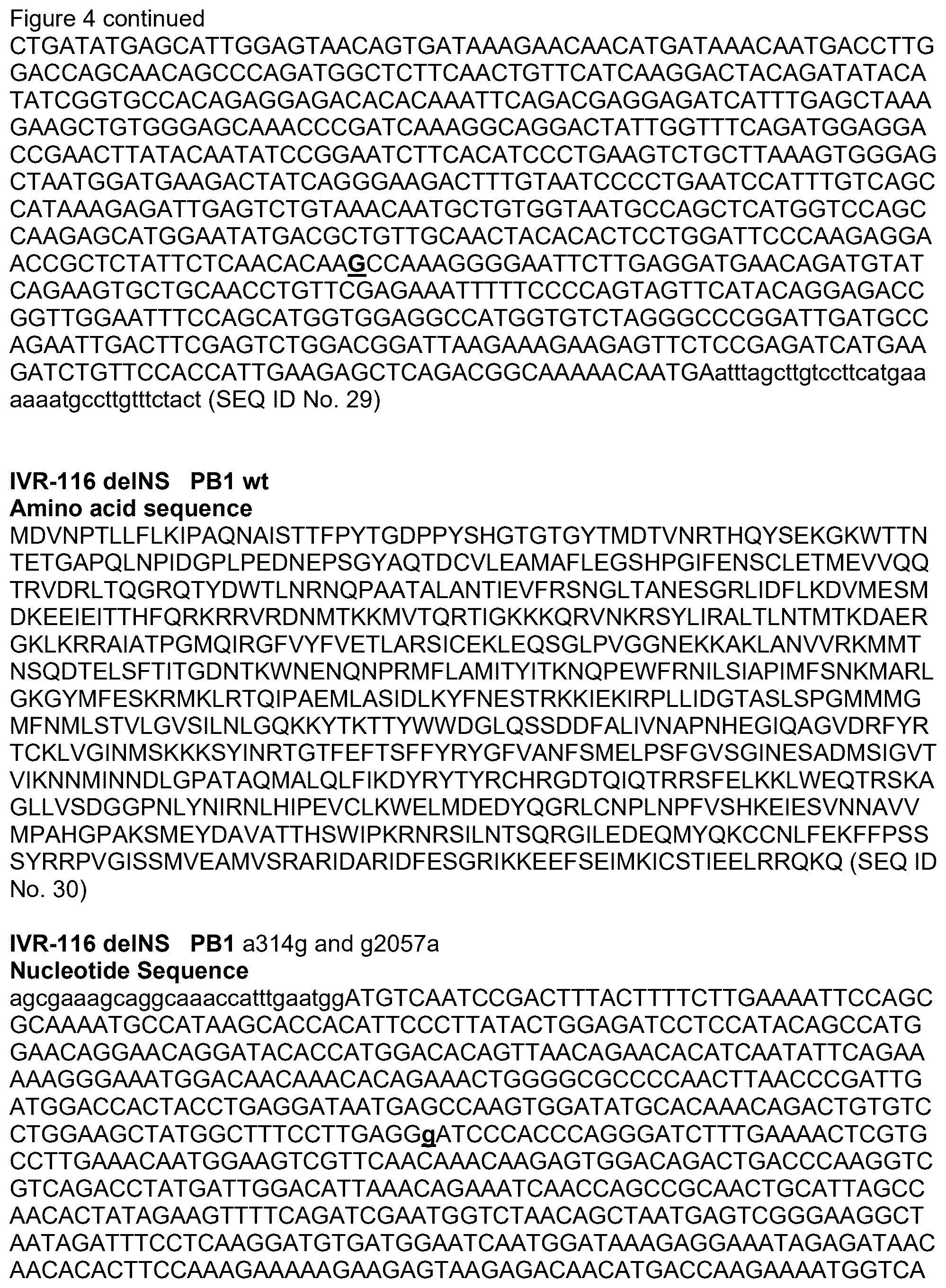 Patent US12350325 Figure 16 – Recombinant high growth rate influenza virus comprising mutations in M1, NS2, and PB2