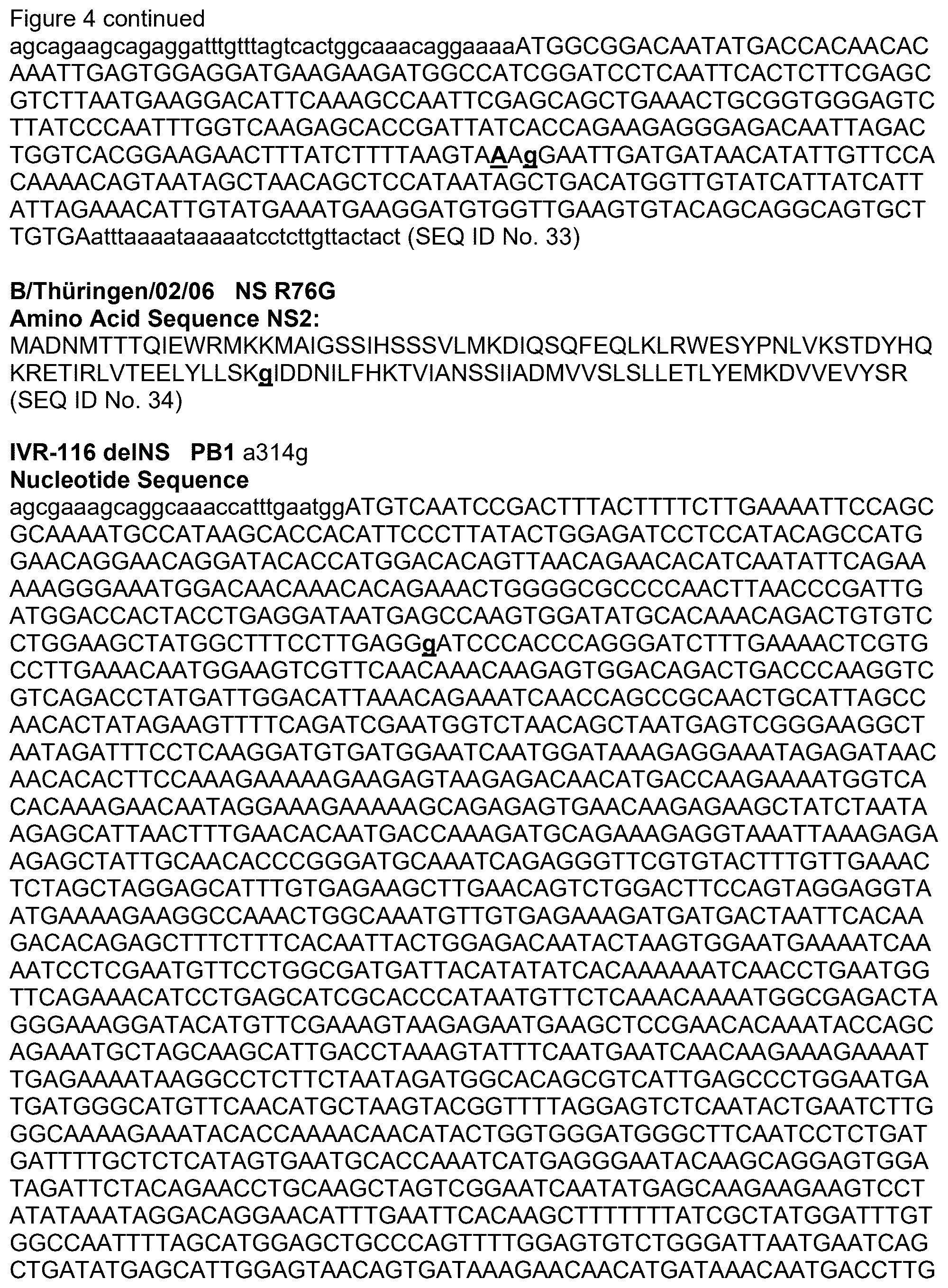 Patent US12350325 Figure 18 – Recombinant high growth rate influenza virus comprising mutations in M1, NS2, and PB2