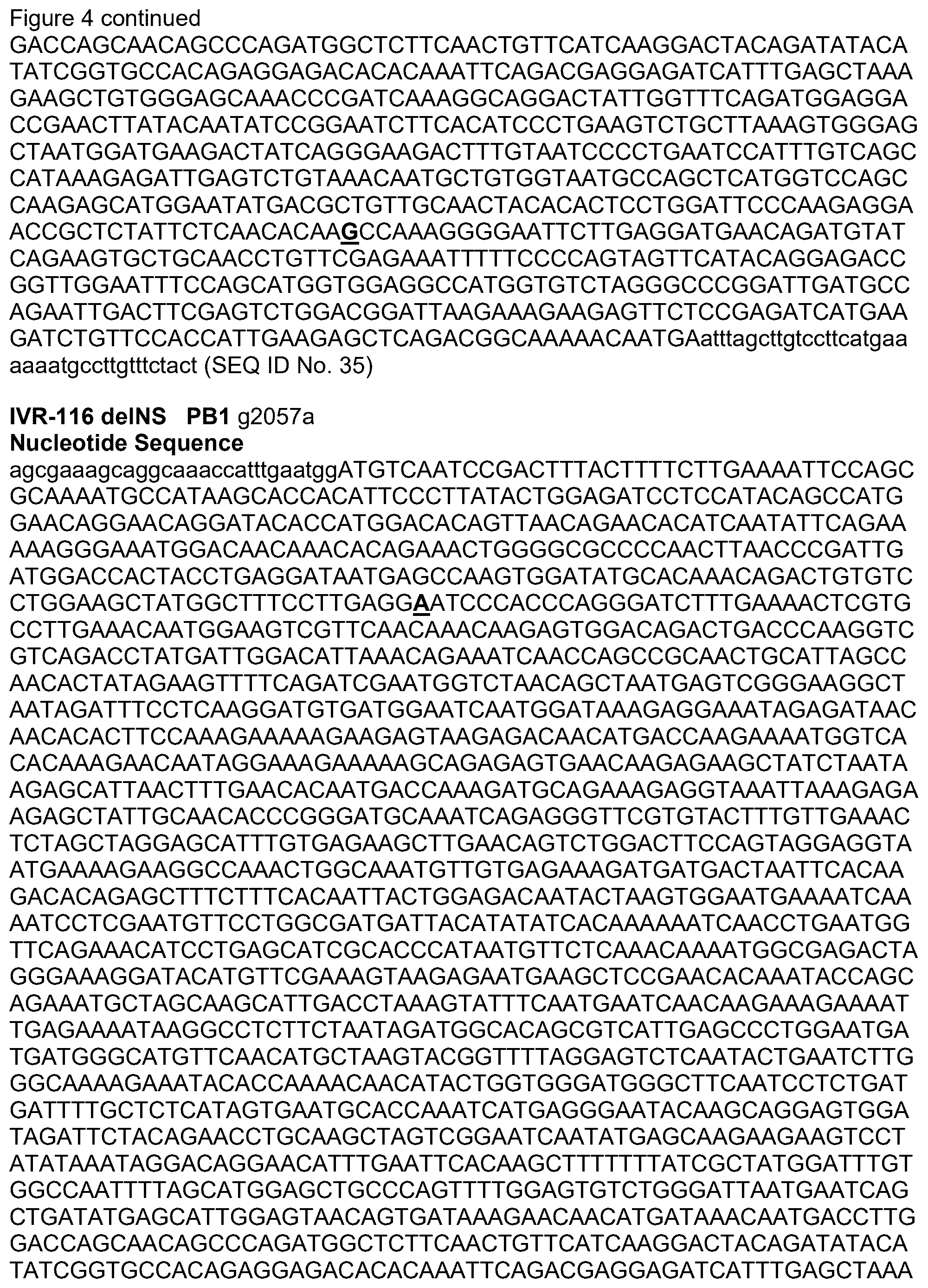 Patent US12350325 Figure 19 – Recombinant high growth rate influenza virus comprising mutations in M1, NS2, and PB2