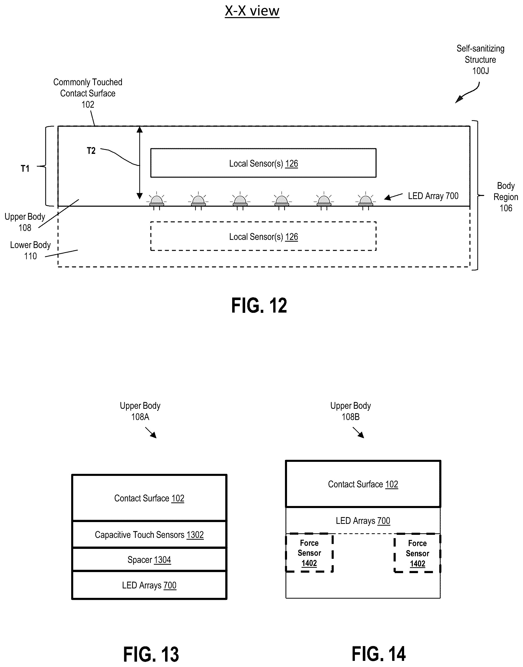 Patent US12350386 Figure 16 – Self-sanitizing structure for automatically neutralizing infectious agents on the structure's commonly touched surfaces