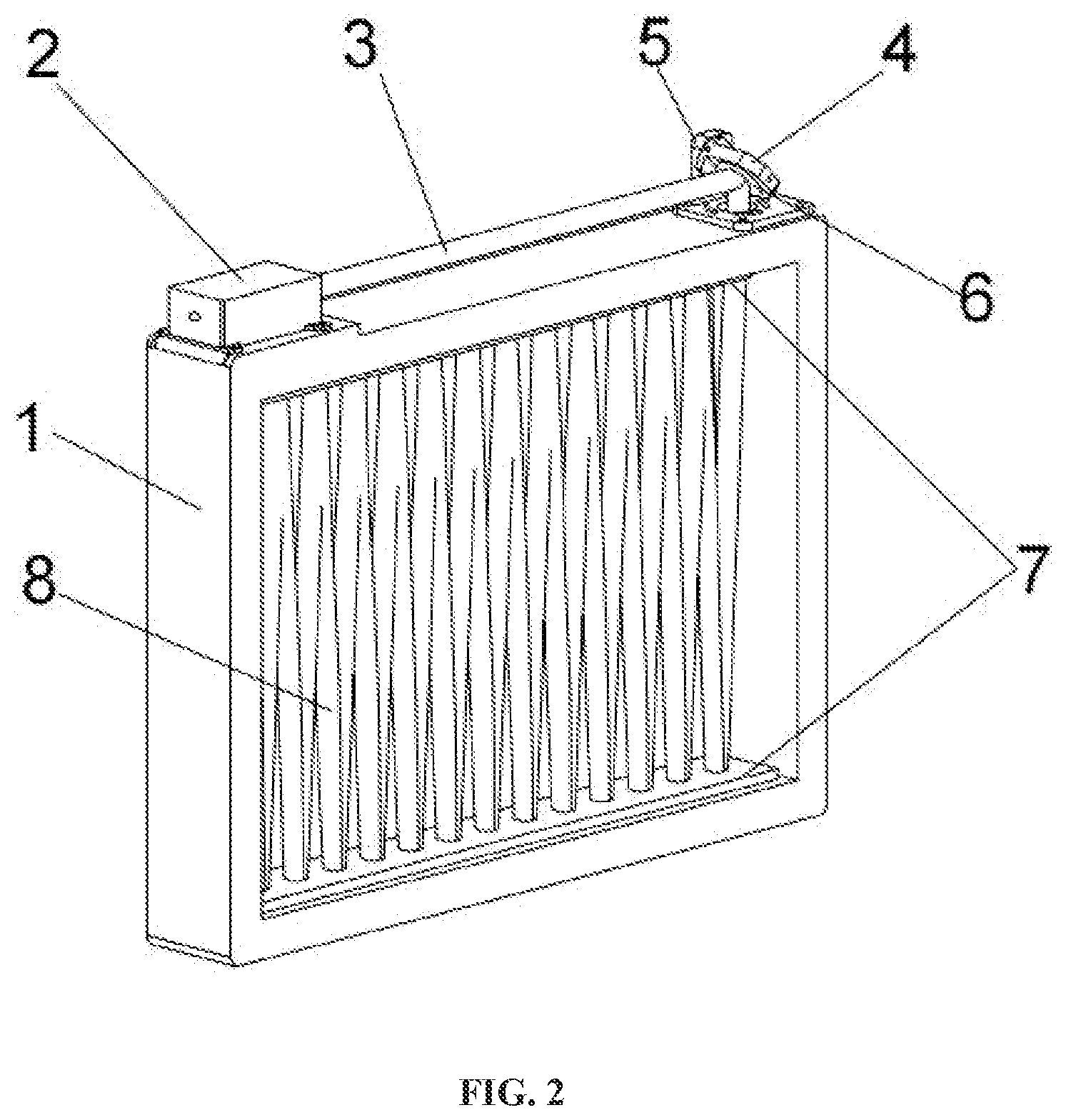 Patent US12350389 Figure 2 – Filtering device for killing pathogenic microorganisms using deep ultraviolet laser