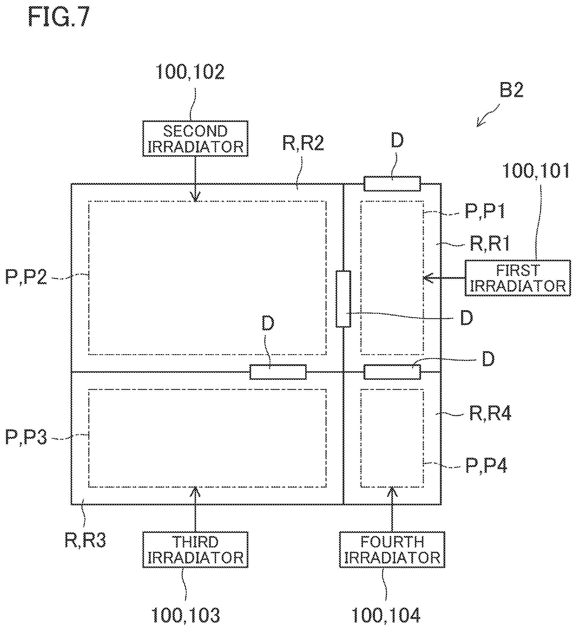 Patent US12350391 Figure 7 – Processing device, UV emission device, and UV emission method