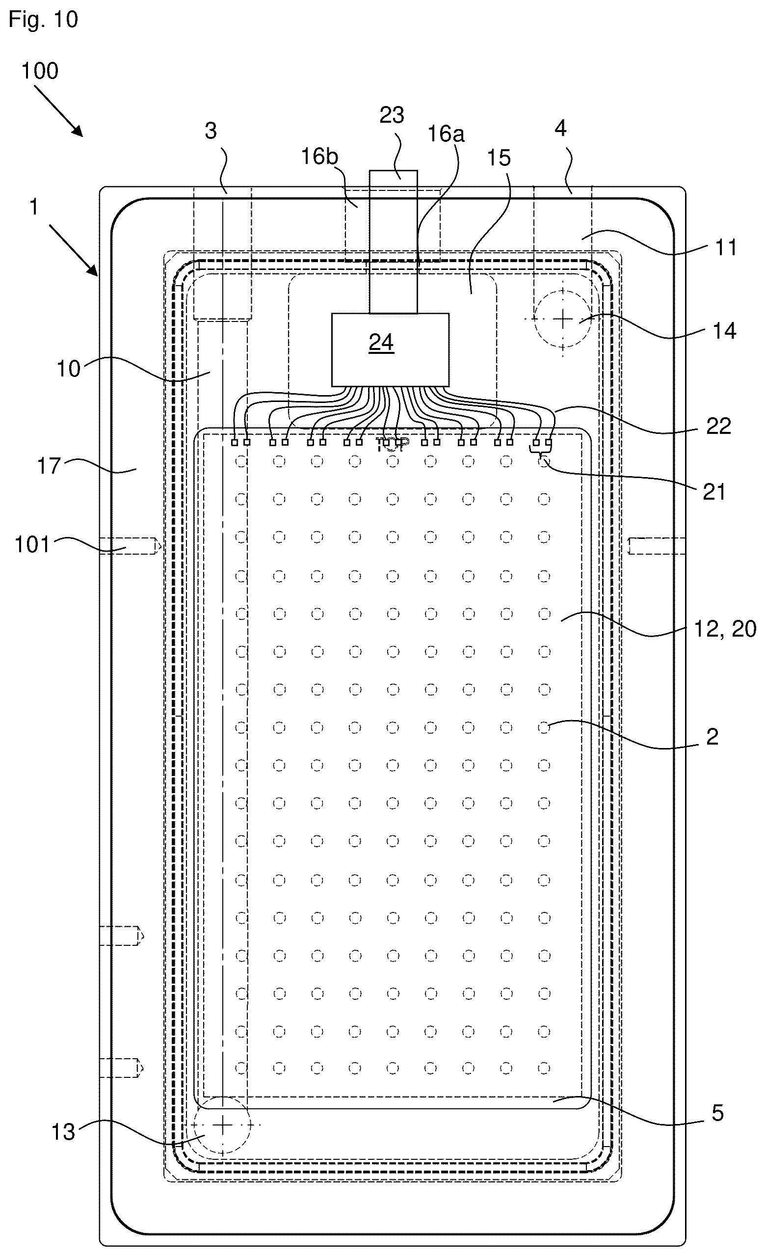 Patent US12350393 Figure 7 – Surface radiator, device comprising the surface radiator and use of the surface radiator