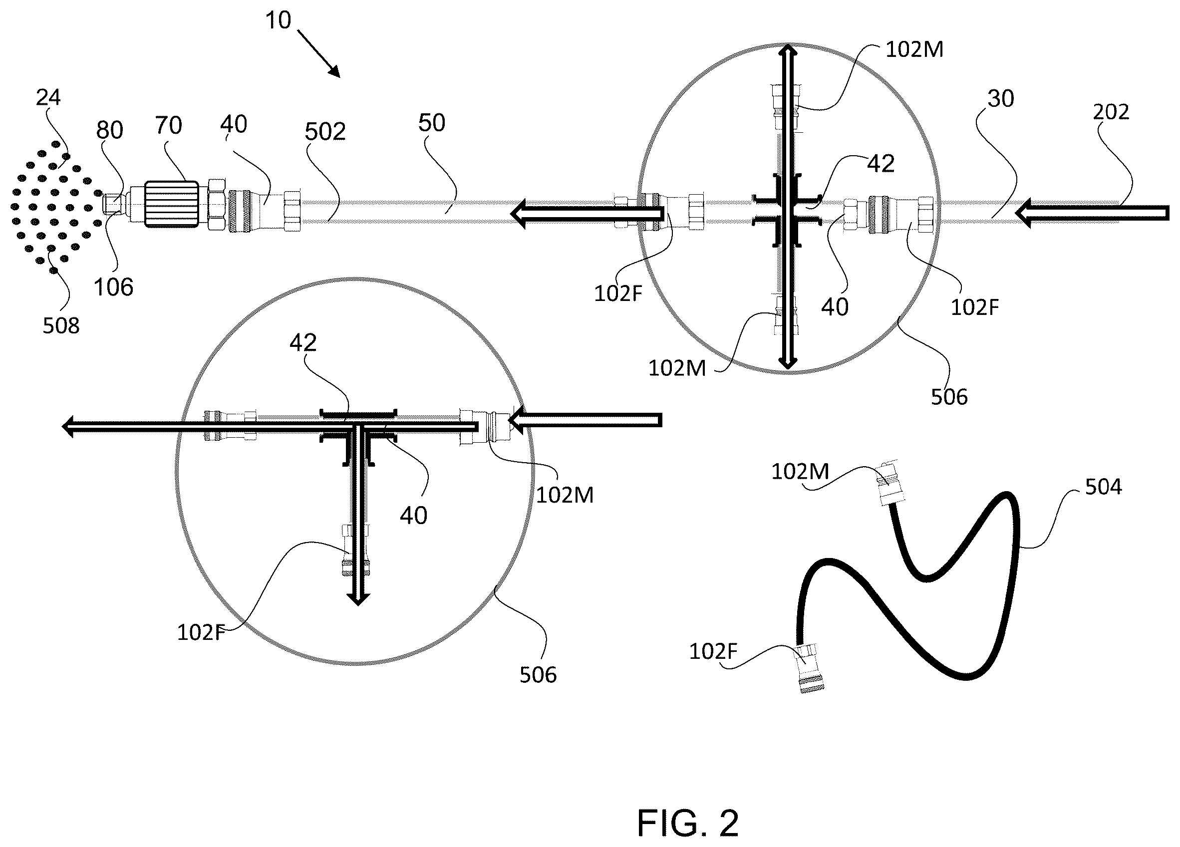 Patent US12350394 Figure 2 – Fluid disinfectant dispersant system