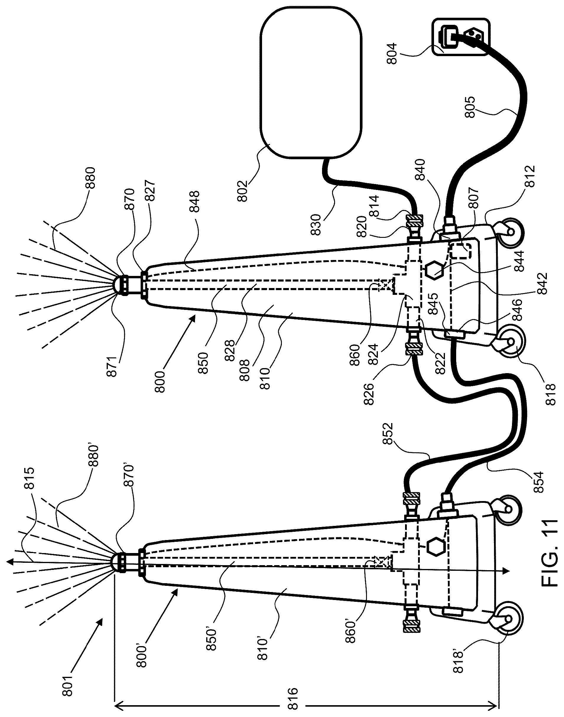 Patent US12350394 Figure 8 – Fluid disinfectant dispersant system