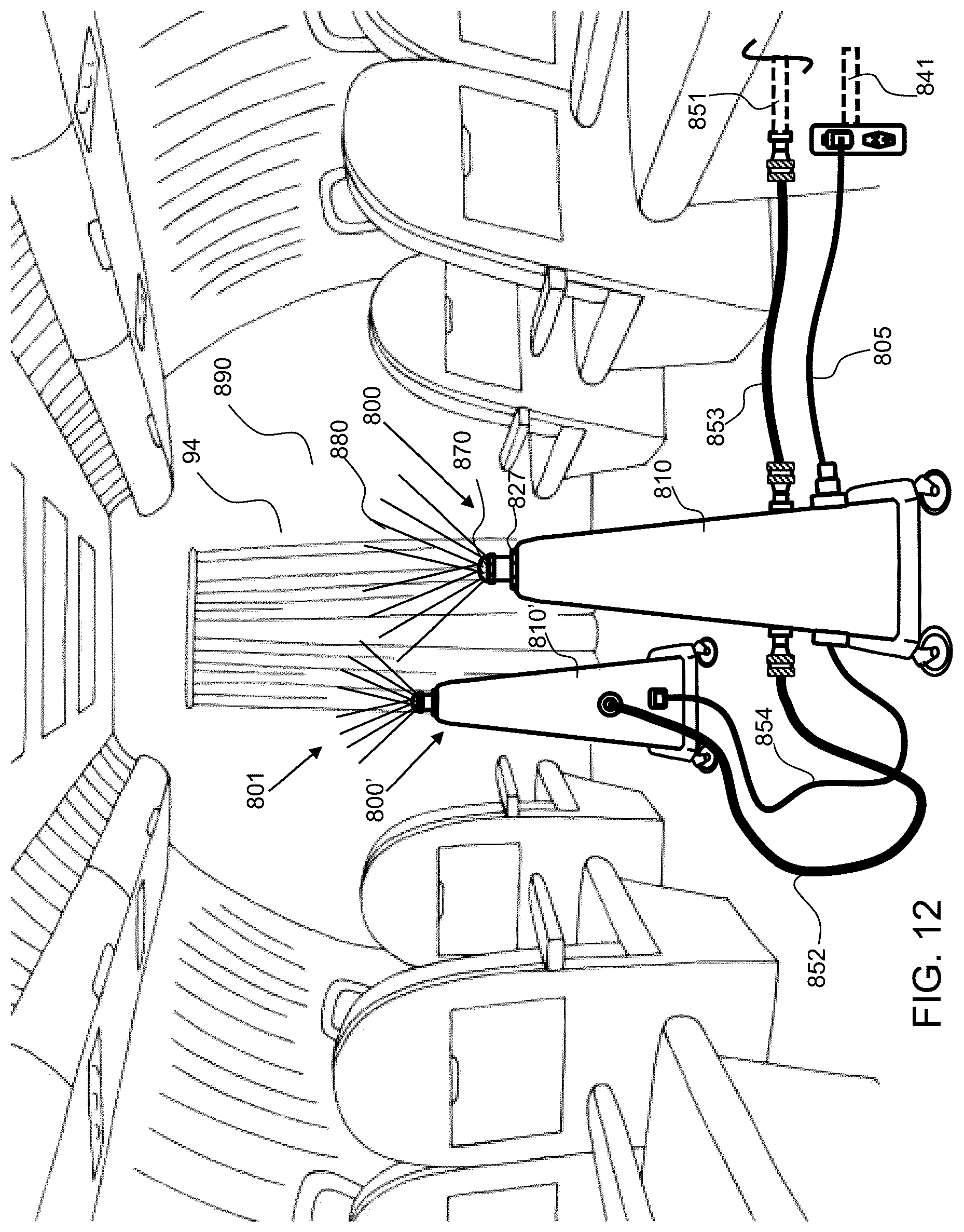Patent US12350394 Figure 9 – Fluid disinfectant dispersant system