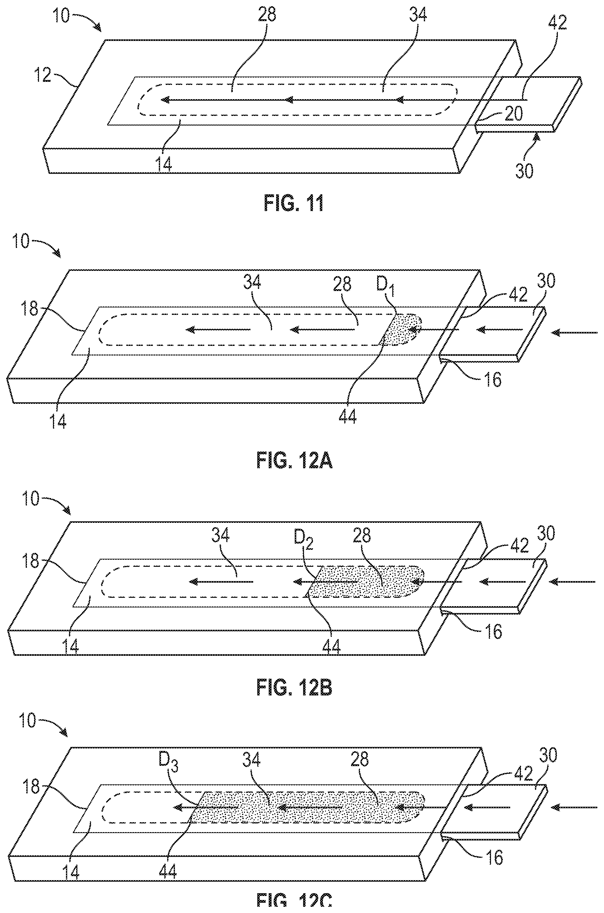 Patent US12350395 Figure 10 – Process and device for generating a moving front within a sterilization monitoring device and uses thereof