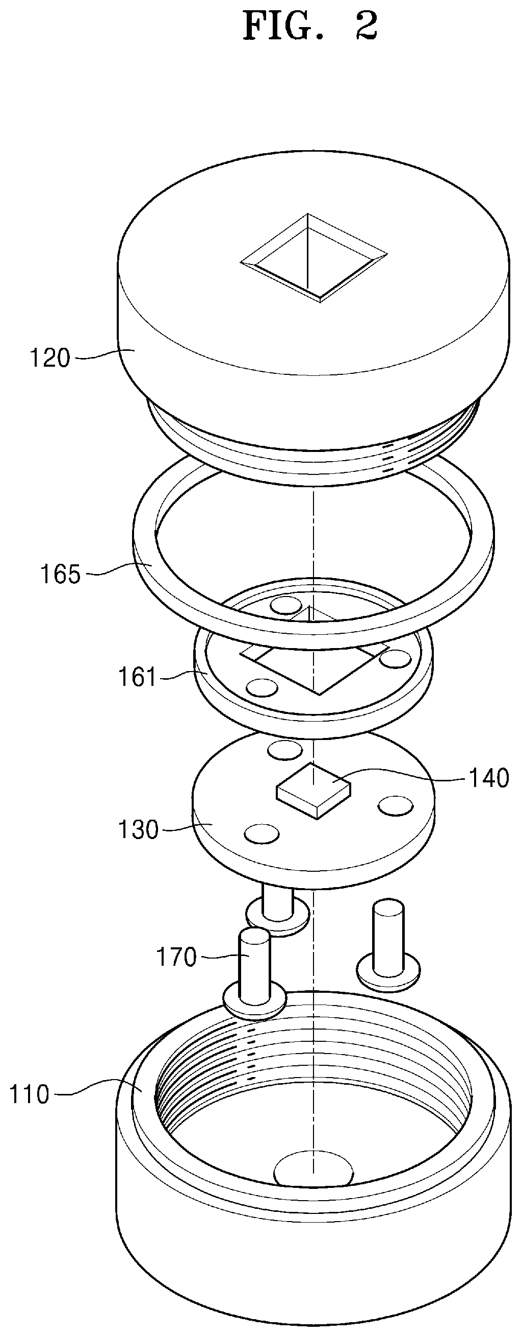 Patent US12350411 Figure 2 – Ultraviolet (UV) light source including light-emitting diode (LED) package with waterproof coating layer