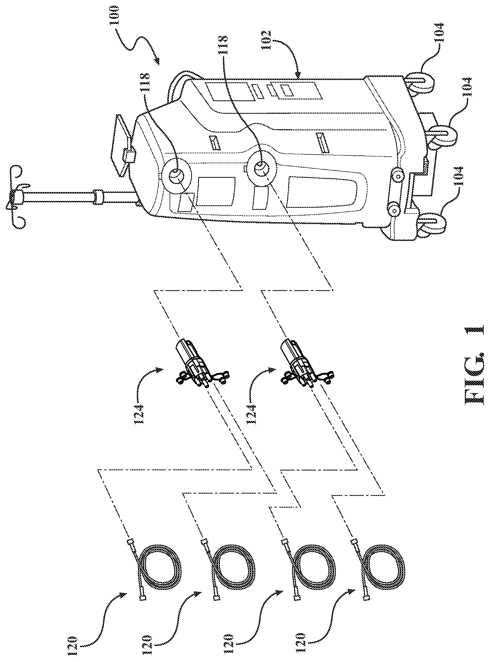 Patent US12350418 Figure 1 – Manifold for a medical waste collection system
