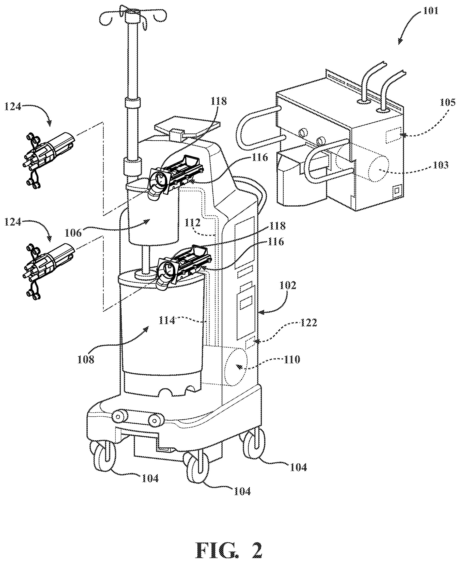 Patent US12350418 Figure 2 – Manifold for a medical waste collection system