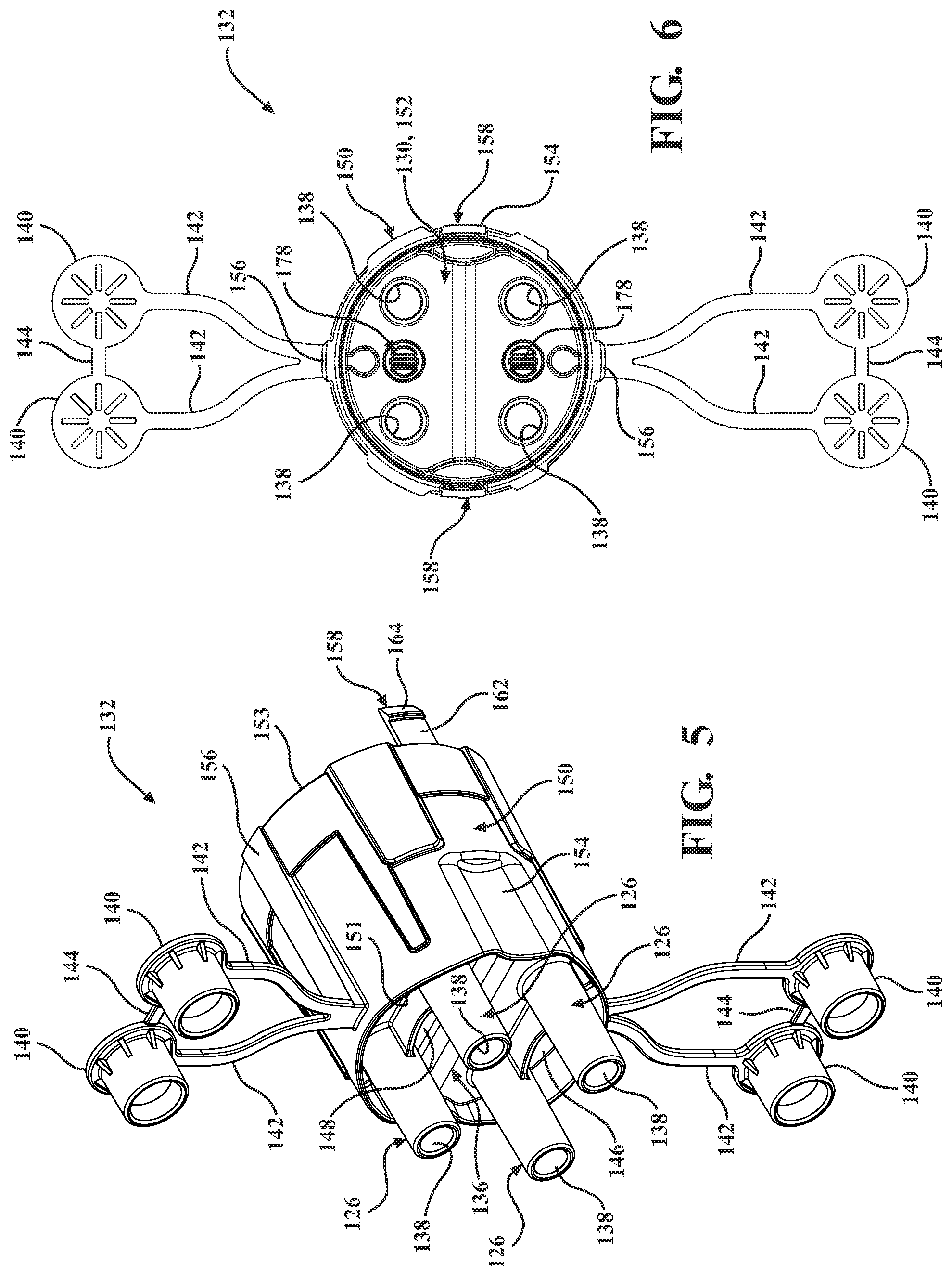 Patent US12350418 Figure 5 – Manifold for a medical waste collection system