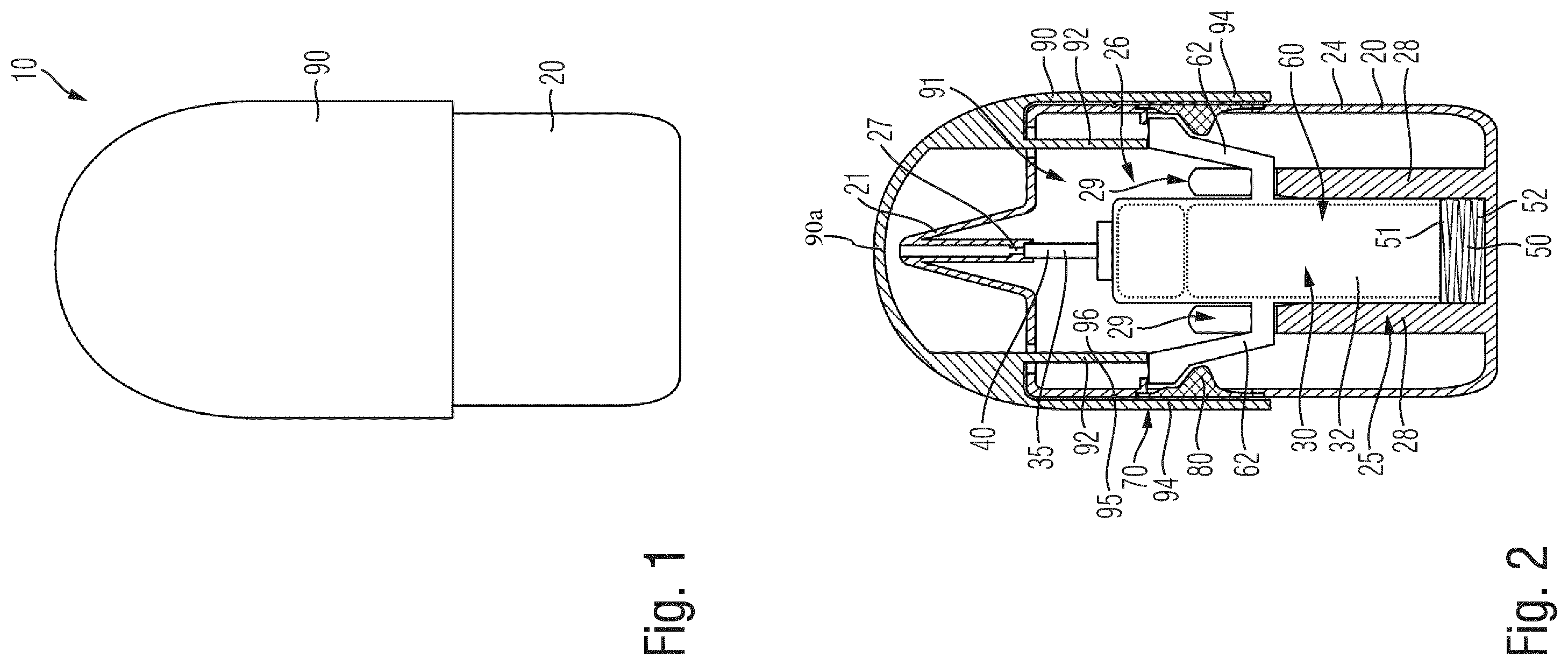 Patent US12350420 Figure 1 – Fluid dispensing device