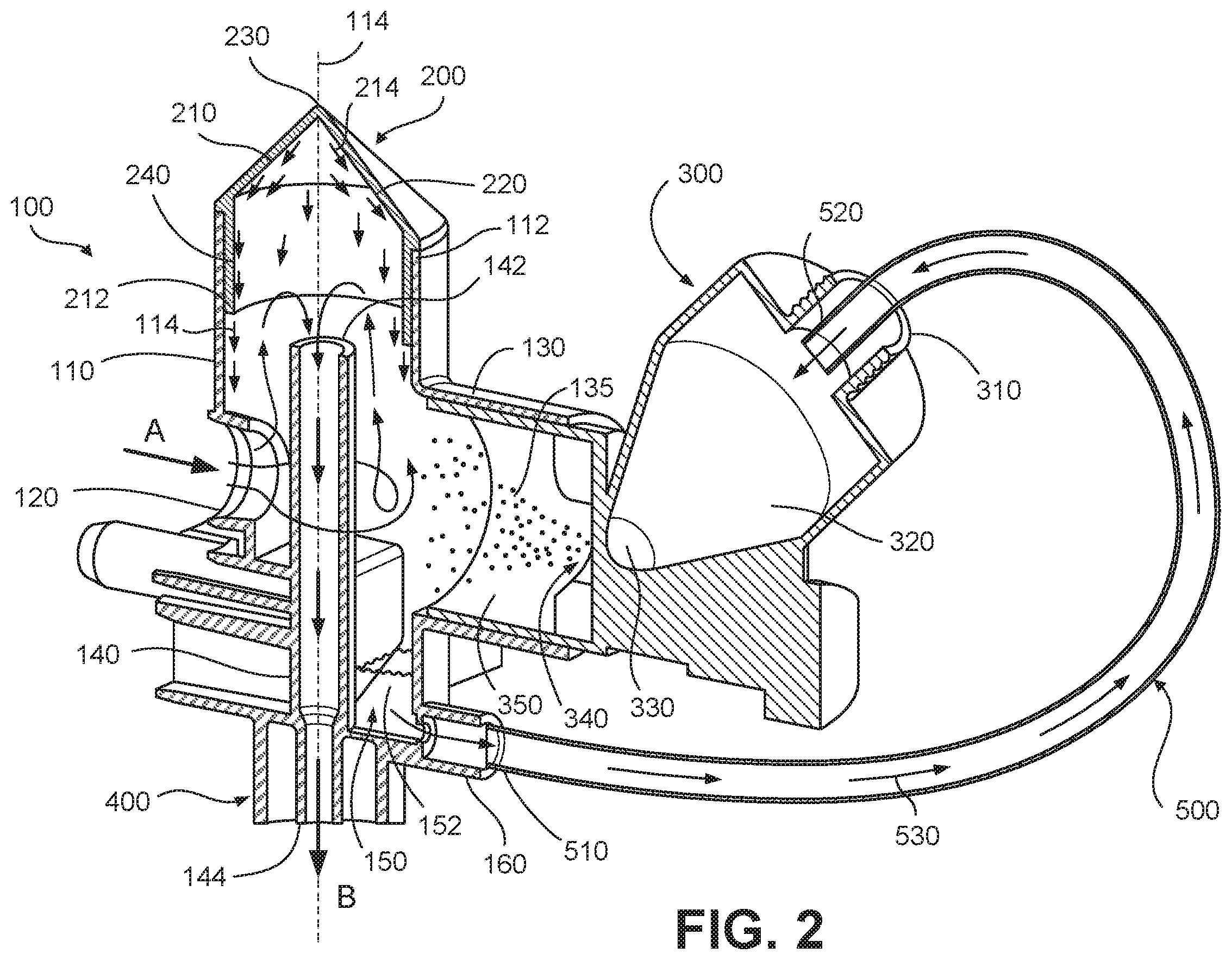 Patent US12350422 Figure 2 – Machine proximate nebulizer