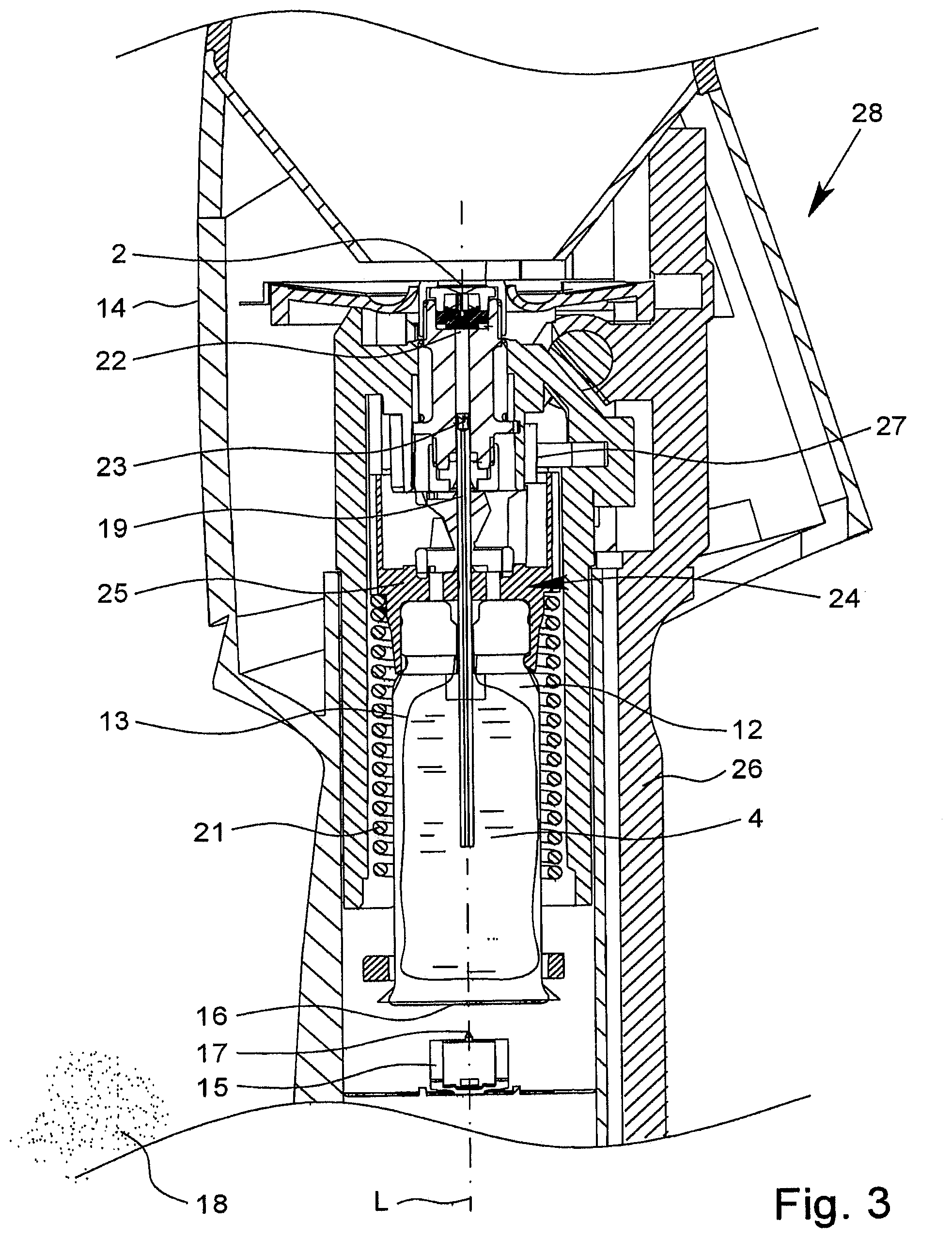 Patent US12350424 Figure 3 – Inhaler