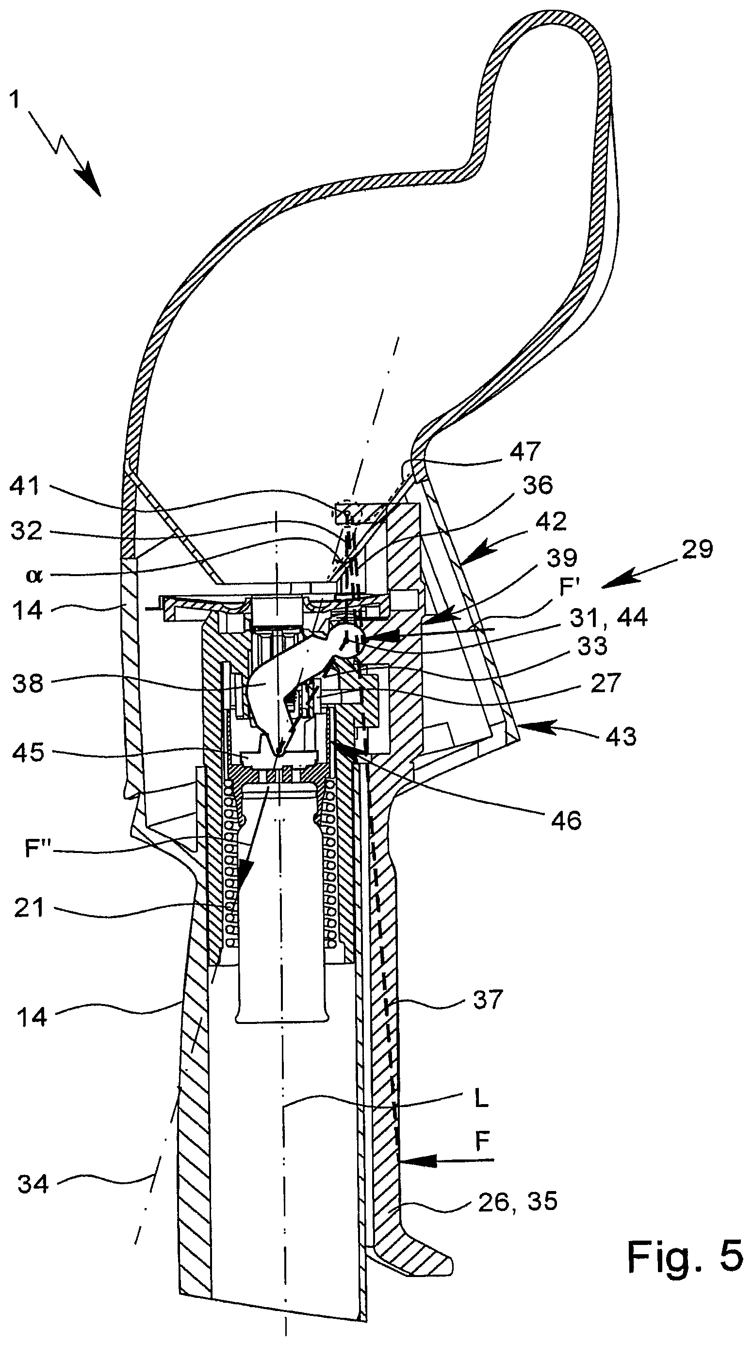 Patent US12350424 Figure 5 – Inhaler