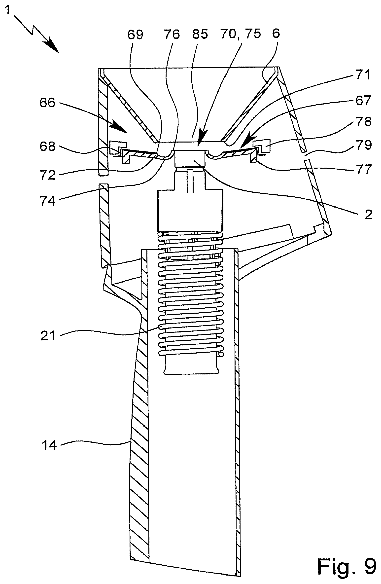 Patent US12350424 Figure 9 – Inhaler