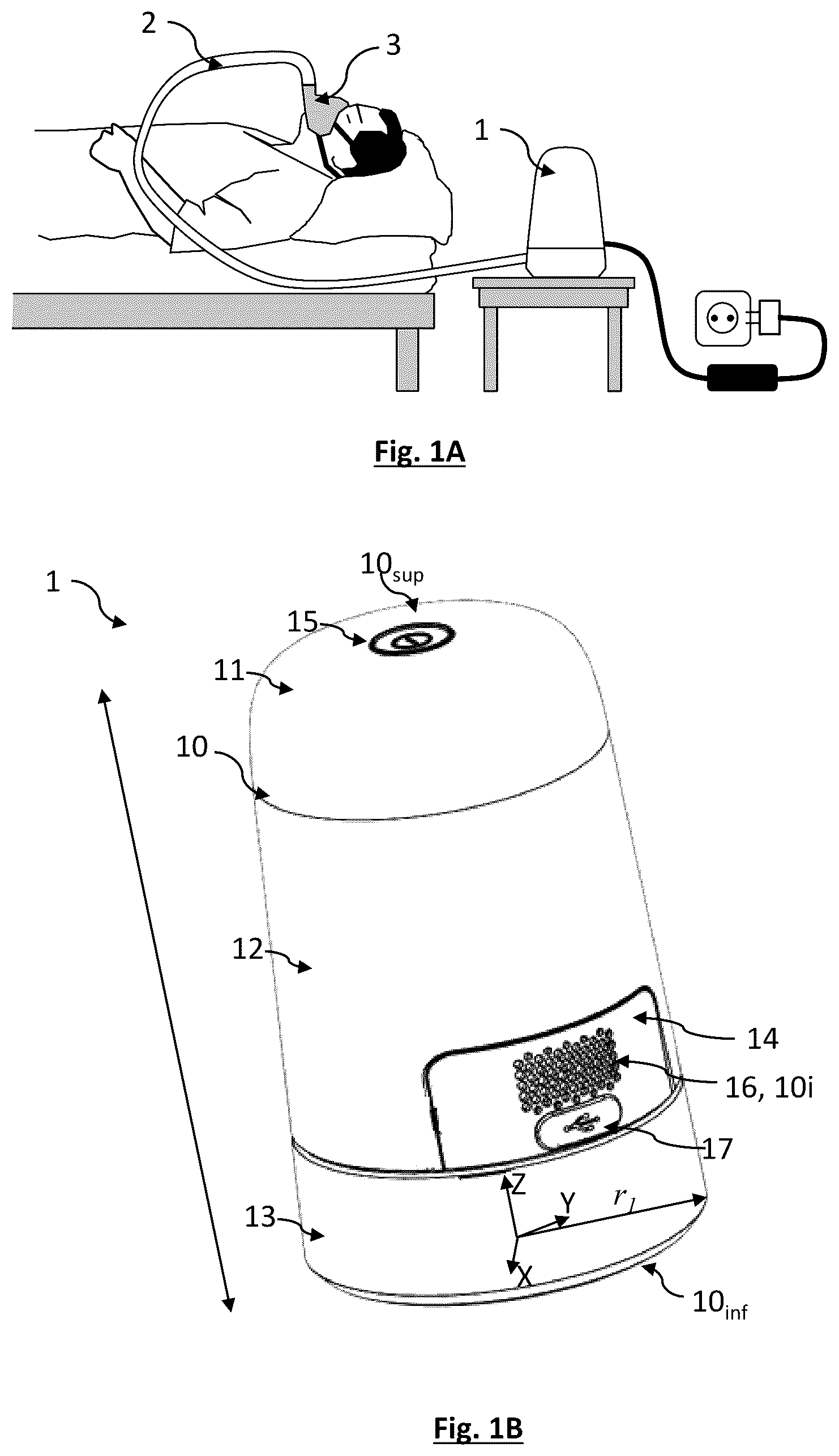 Patent US12350425 Figure 1 – Luminous respiratory ventilation device