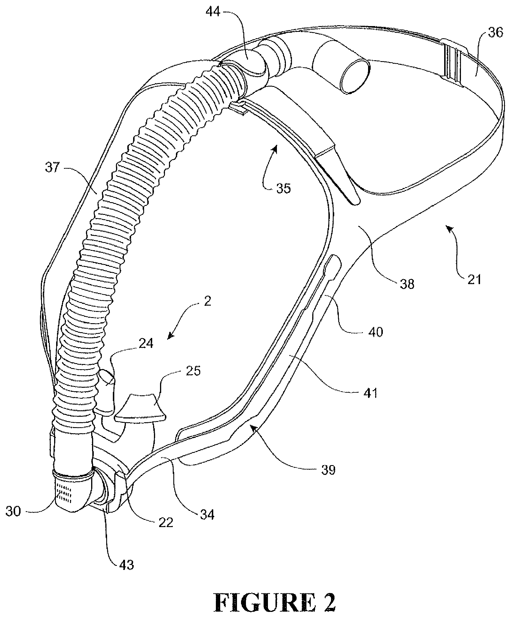 Patent US12350431 Figure 2 – Breathing assistance apparatus