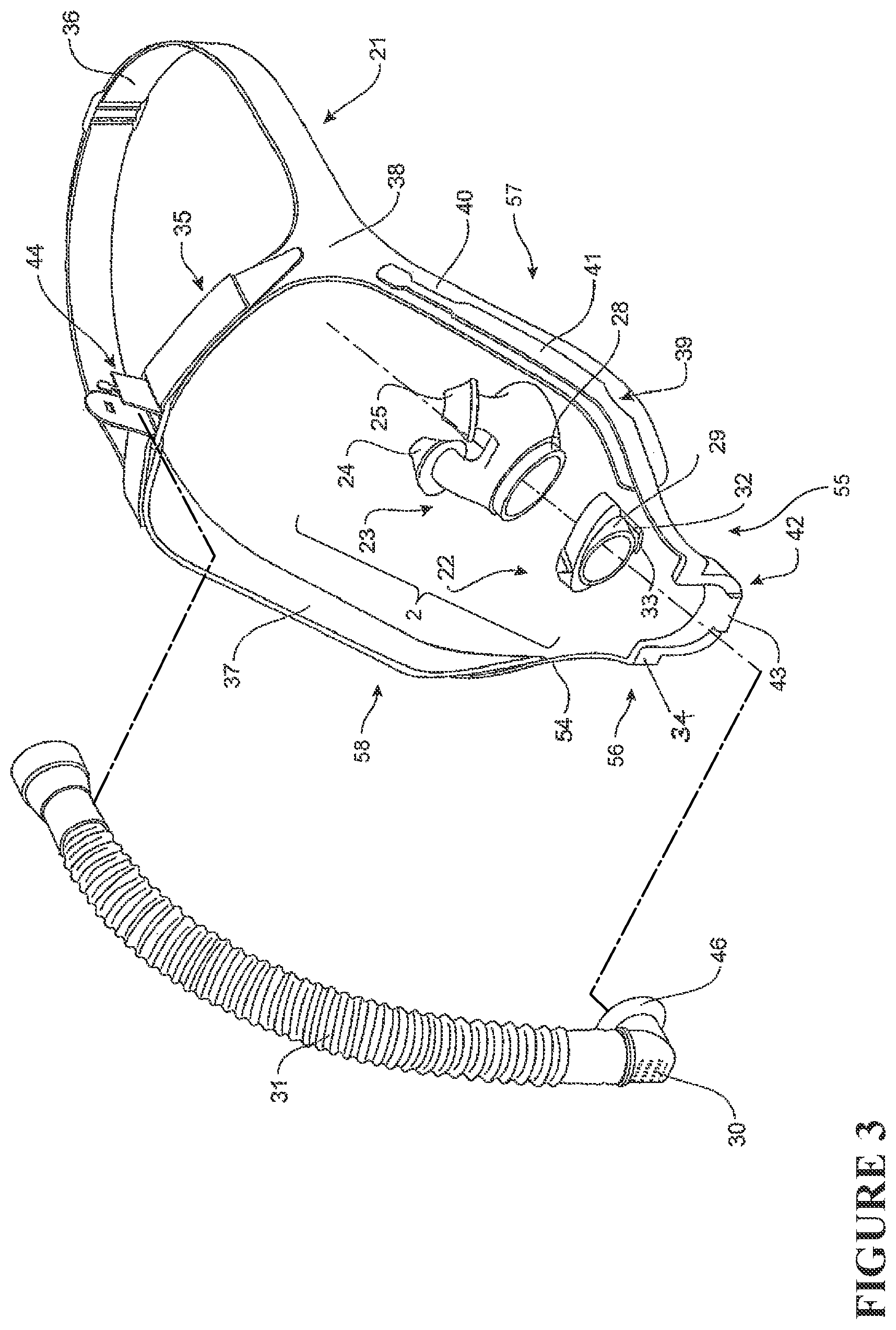 Patent US12350431 Figure 3 – Breathing assistance apparatus