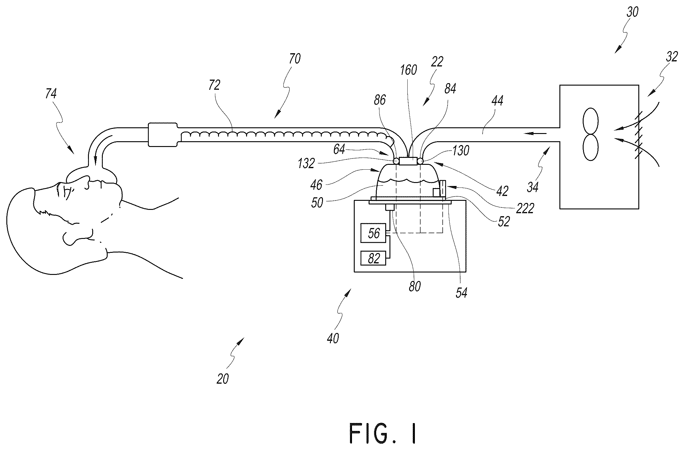 Patent US12350436 — Respiratory gas humidification system — Figure 1