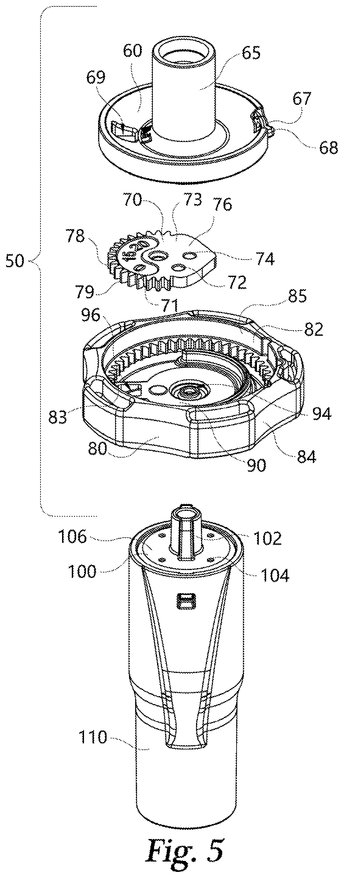 Patent US12350437 Figure 5 – Respiratory device